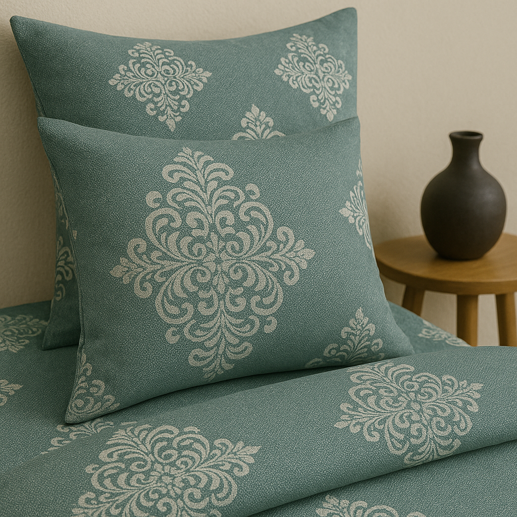 Elegant Blue Patterned Bedsheet