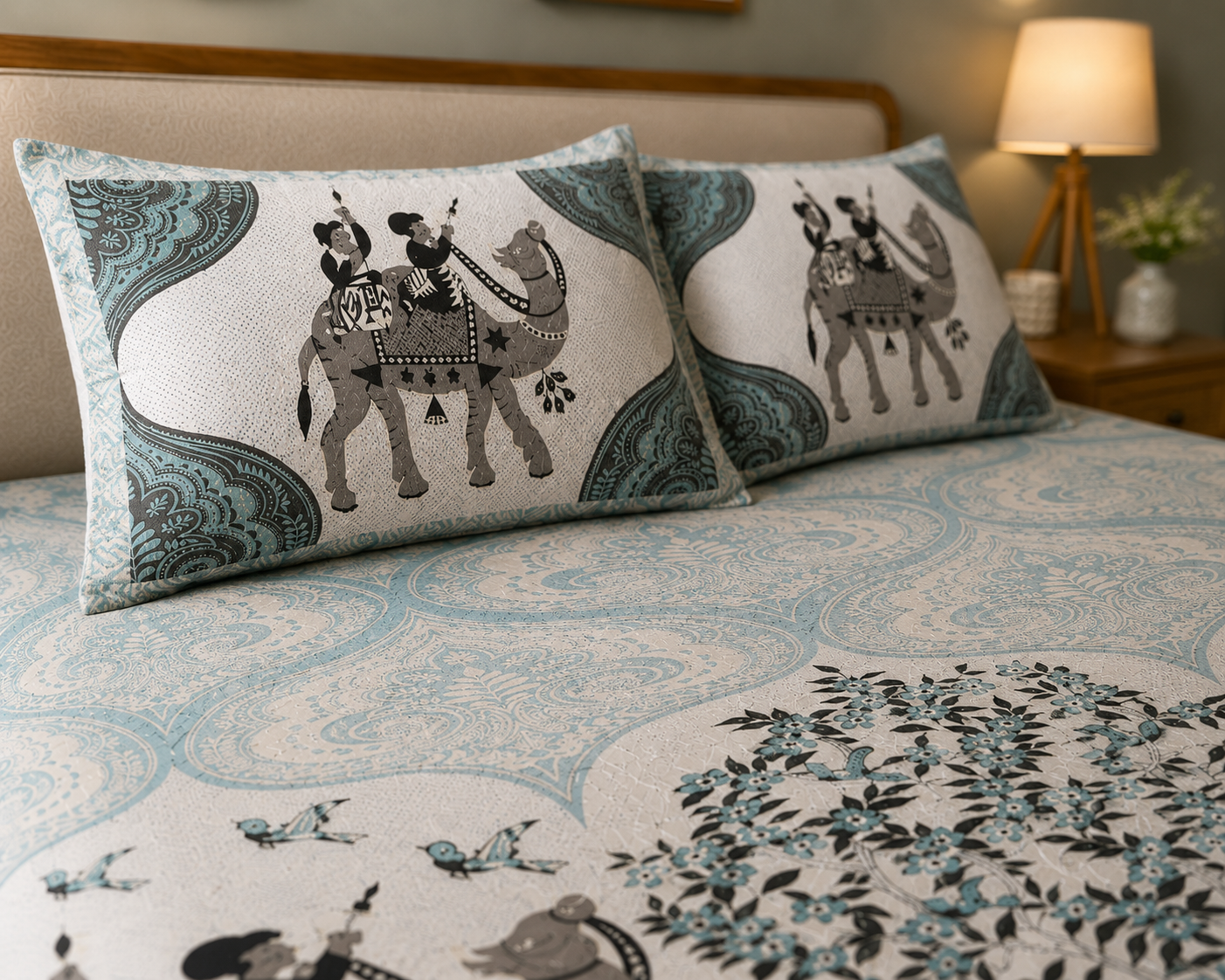 Ethnic Camel Print Bedsheet 