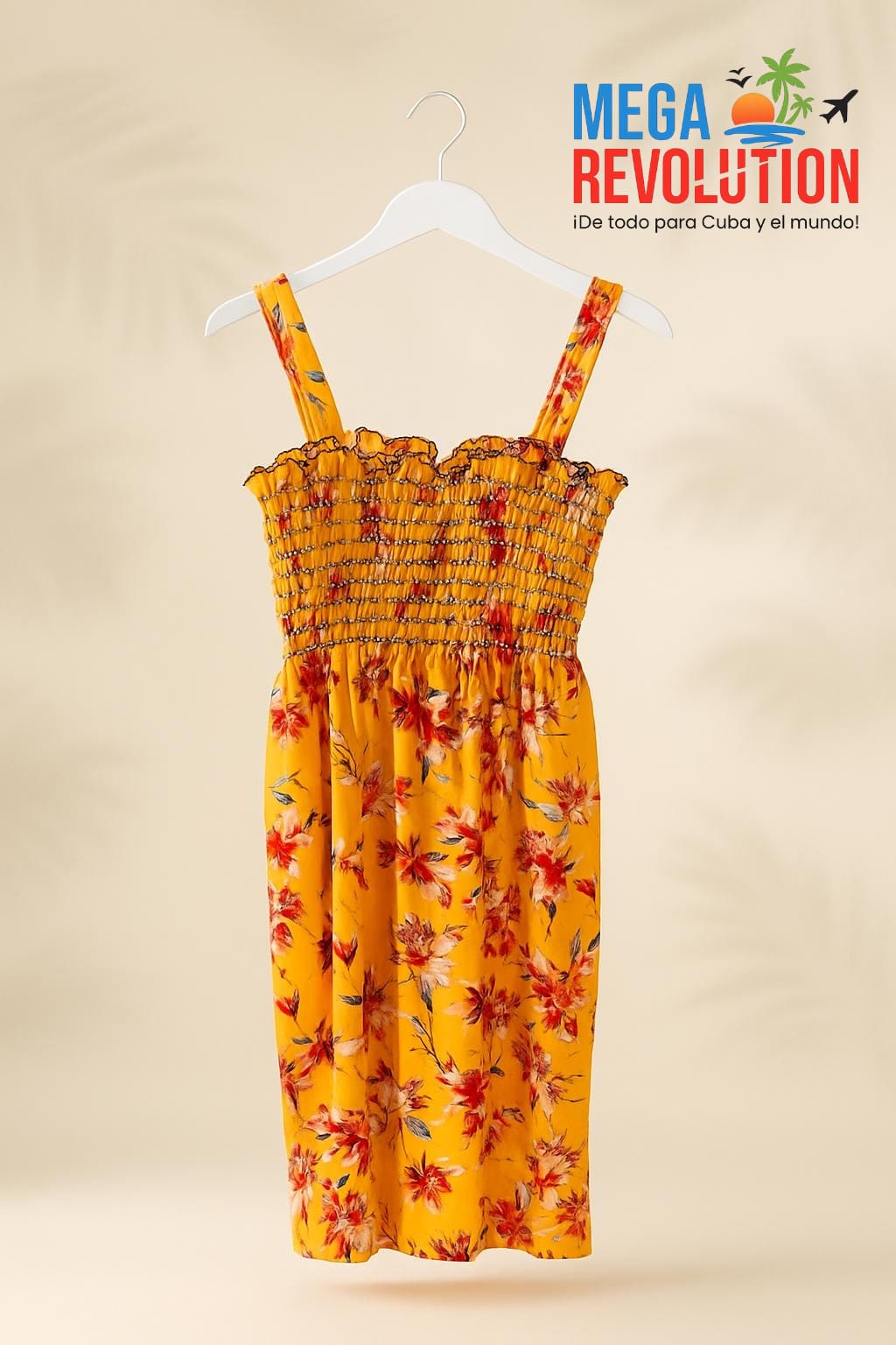 Vestido amarillo floreado