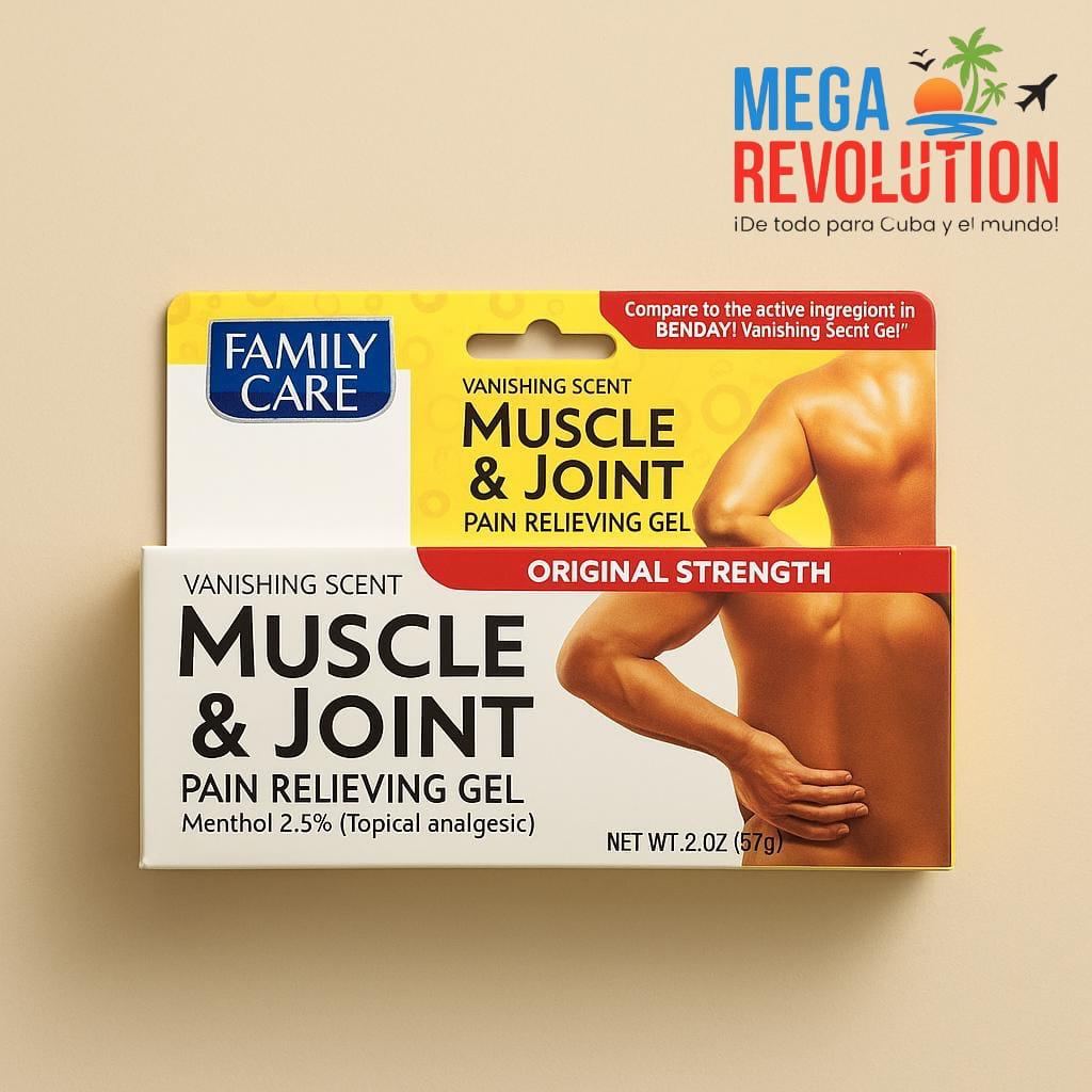 Gel para alivio del dolor muscular y articular