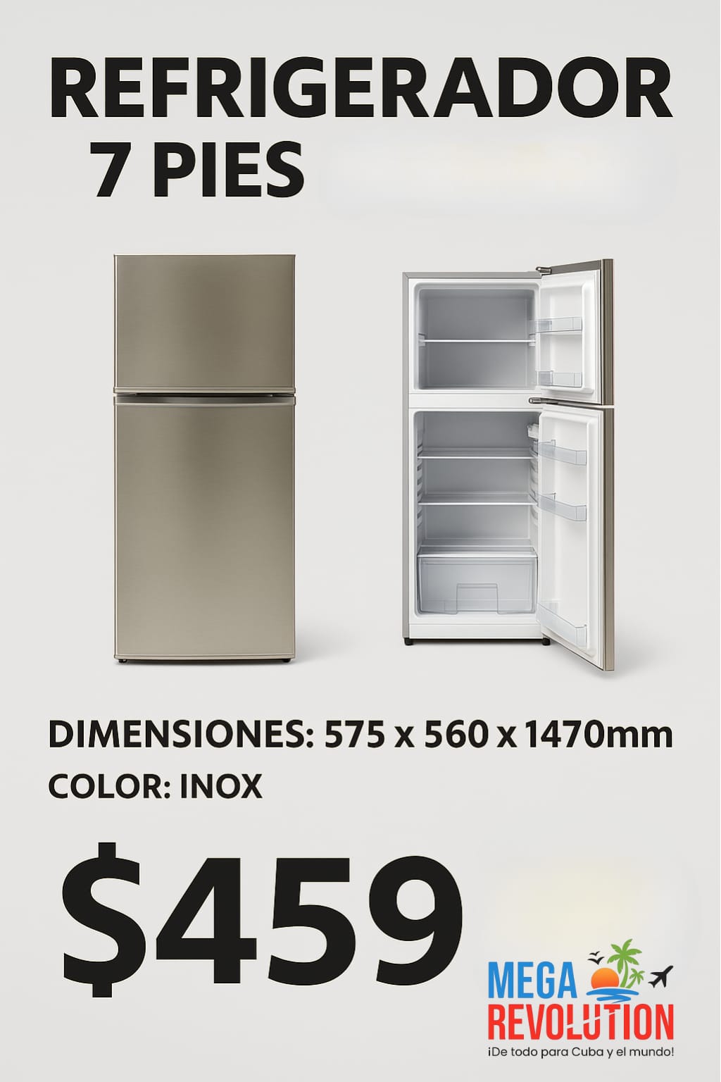 Refrigerador 7 pies