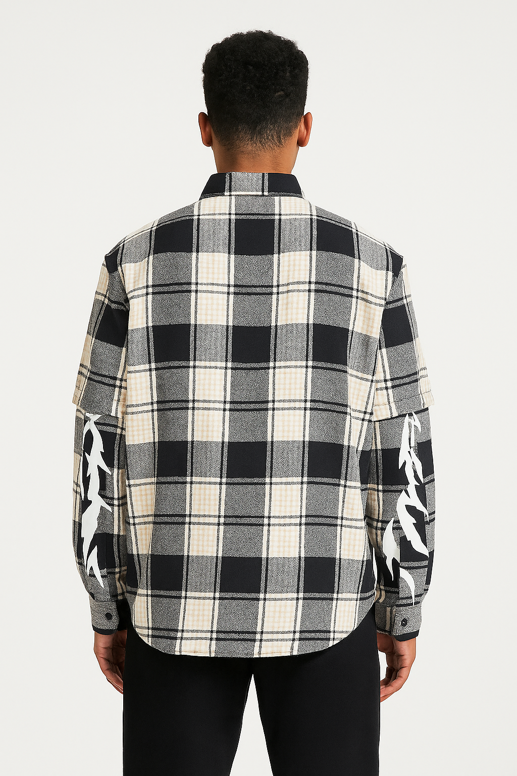 Plaid Graphic Overshirt
