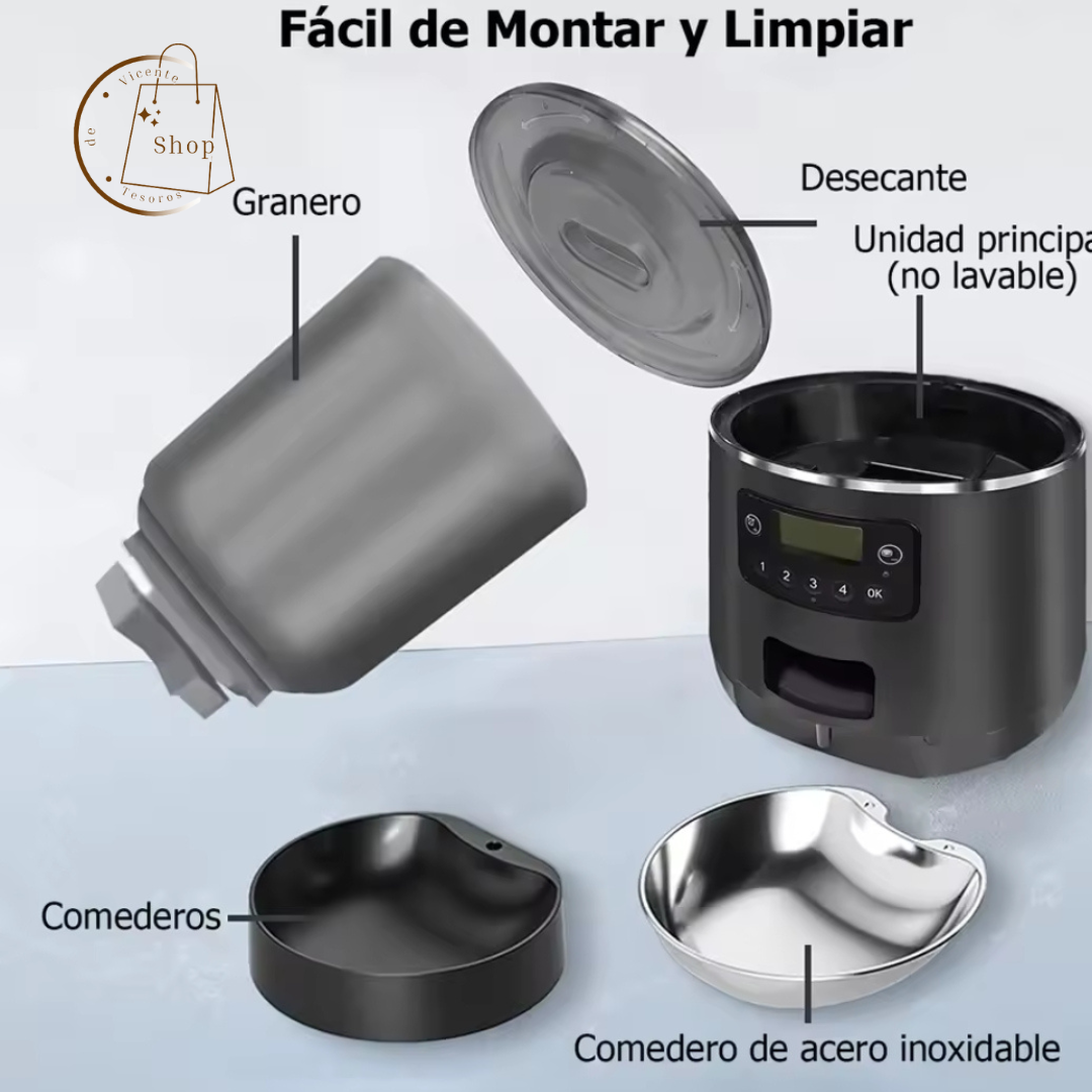 Comedero automático para mascotas de 4 l