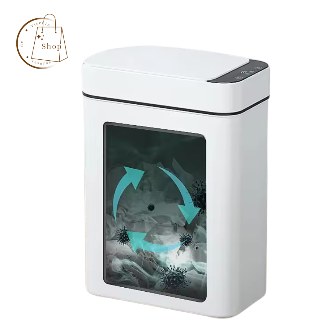 Cubo de basura inteligente de 12L con tapa
