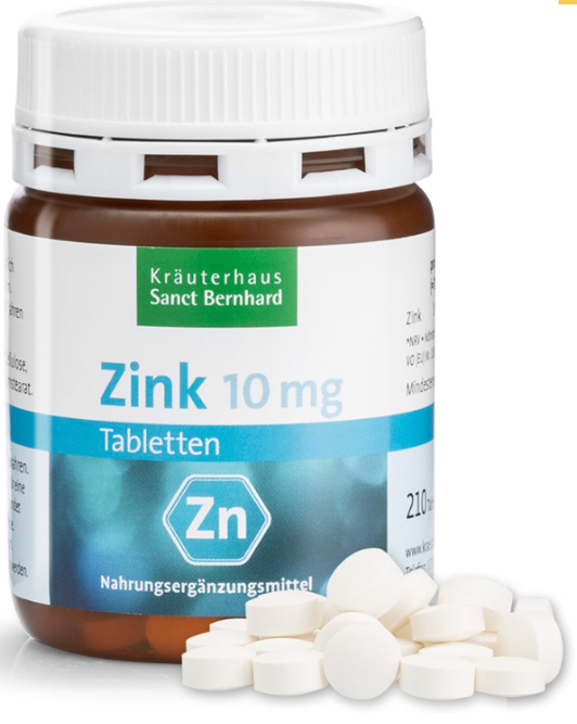 Pastillas de zinc 10 mg