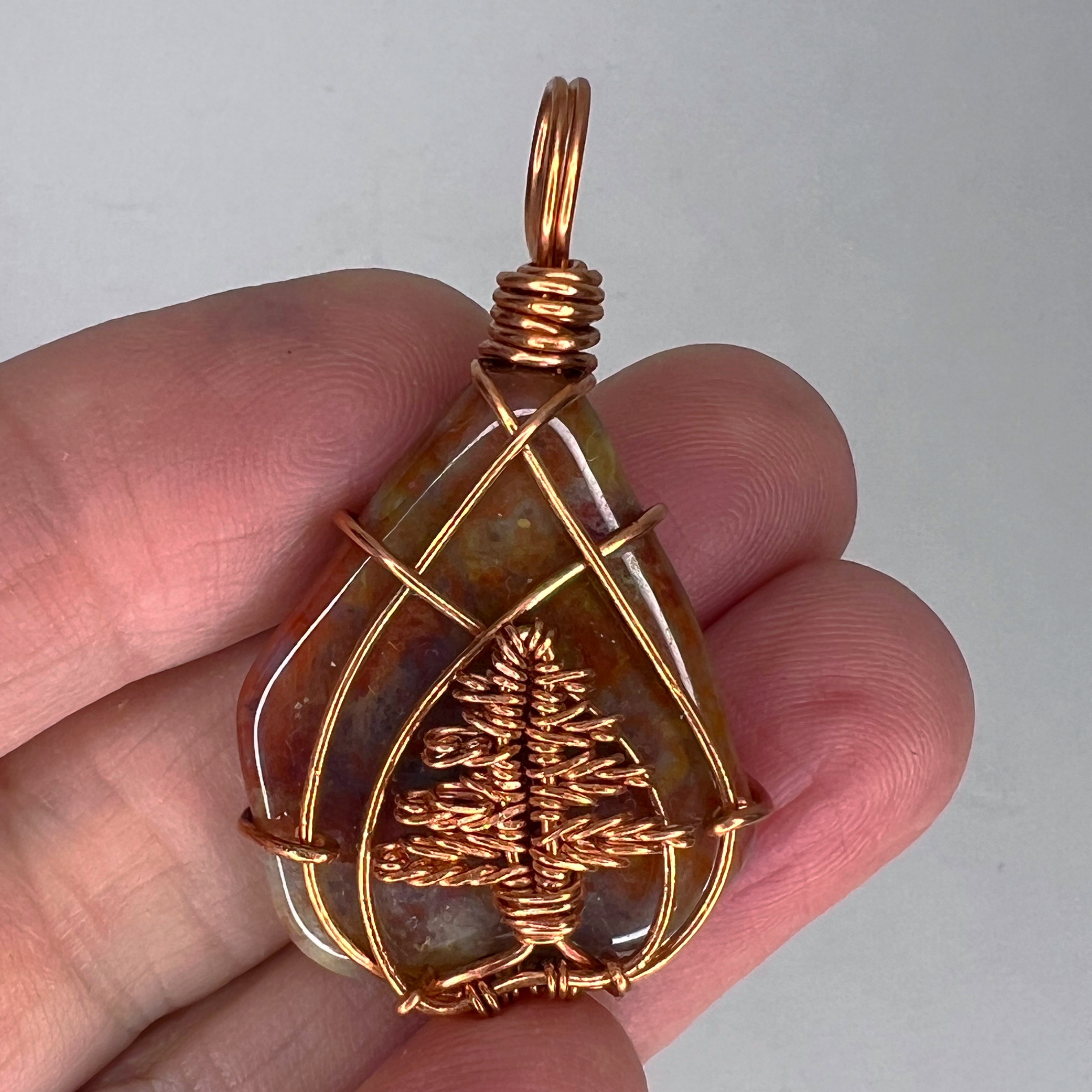 Handmade Wire-Wrapped Tree Pendant