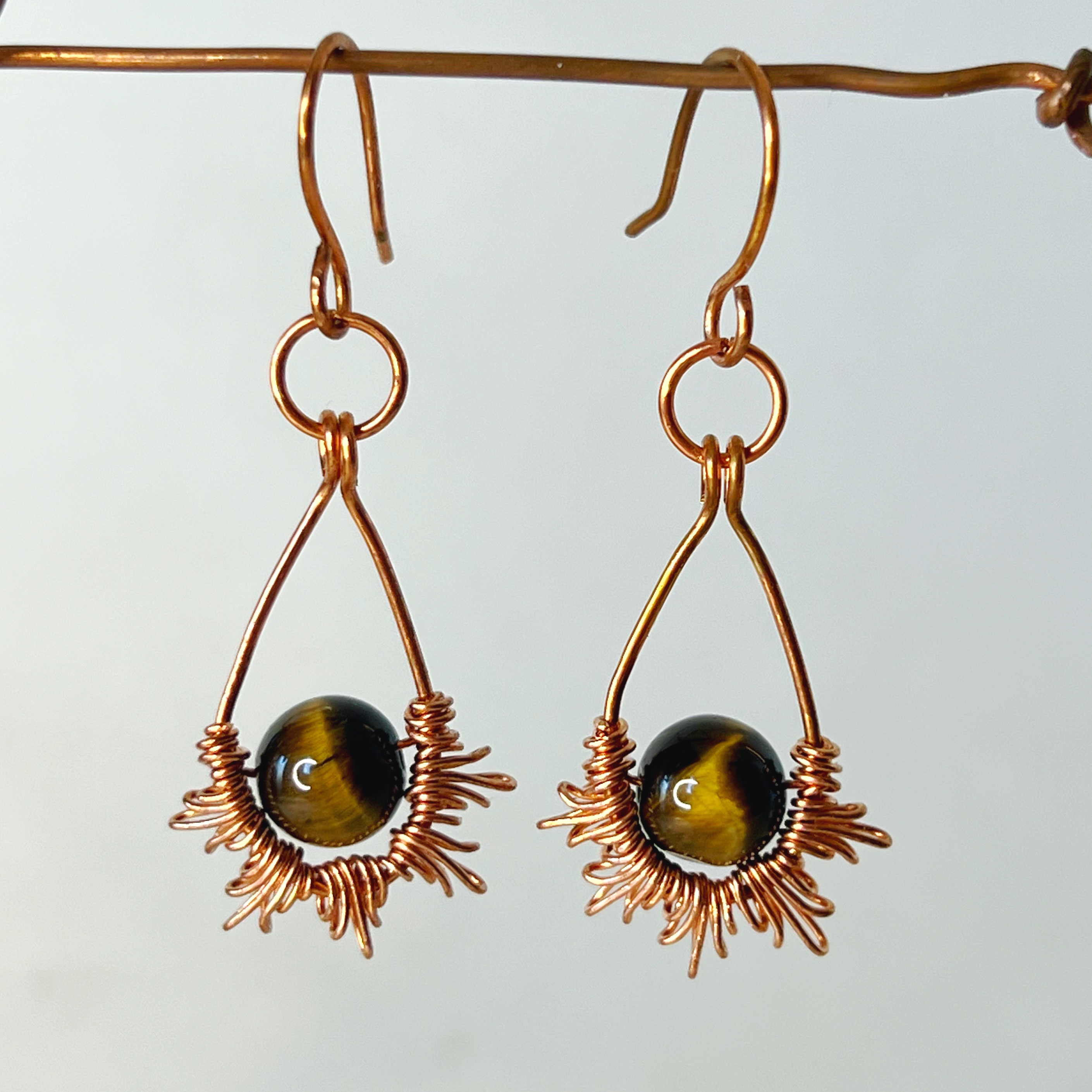 Handcrafted Copper Wire Earrings