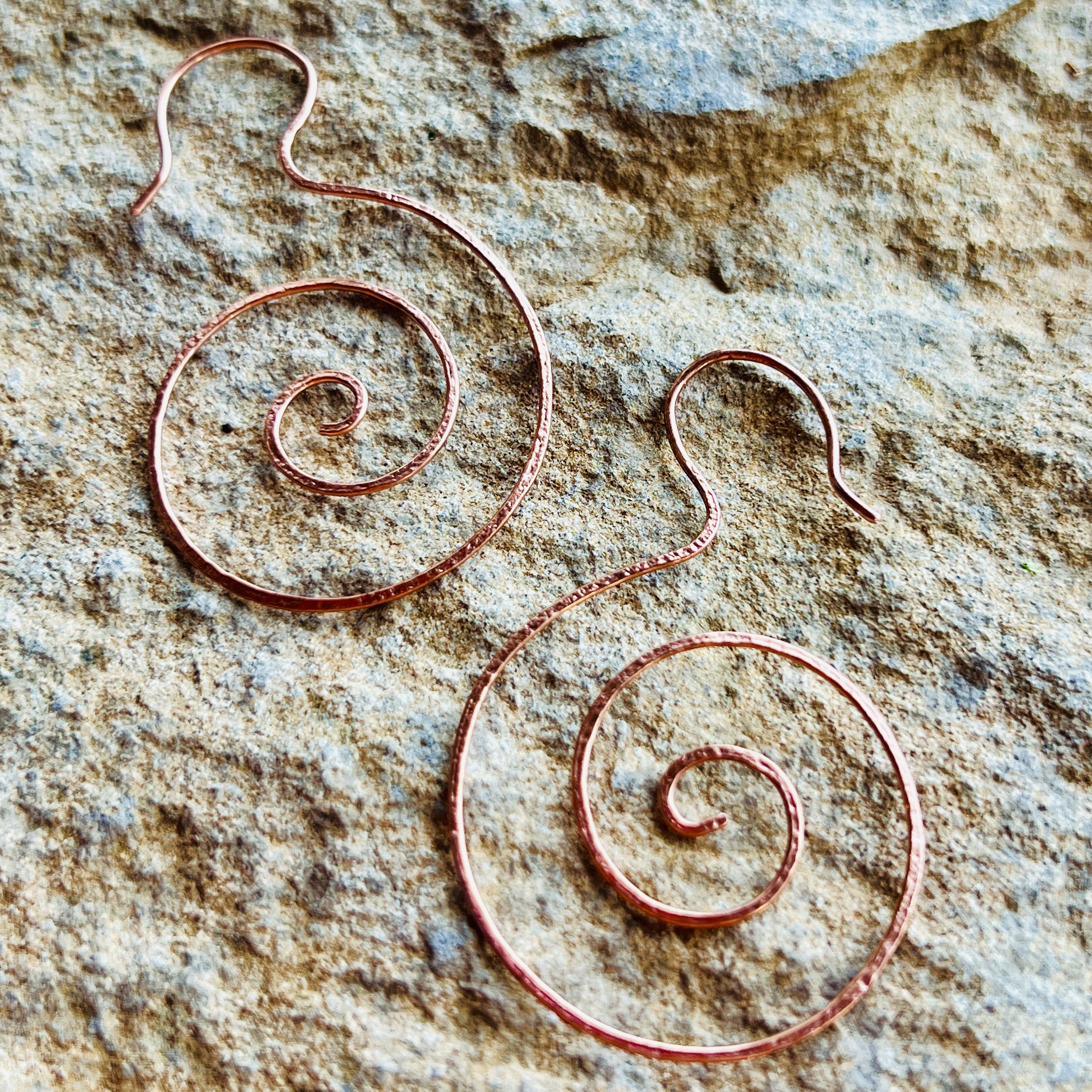 Spiral Copper Earrings