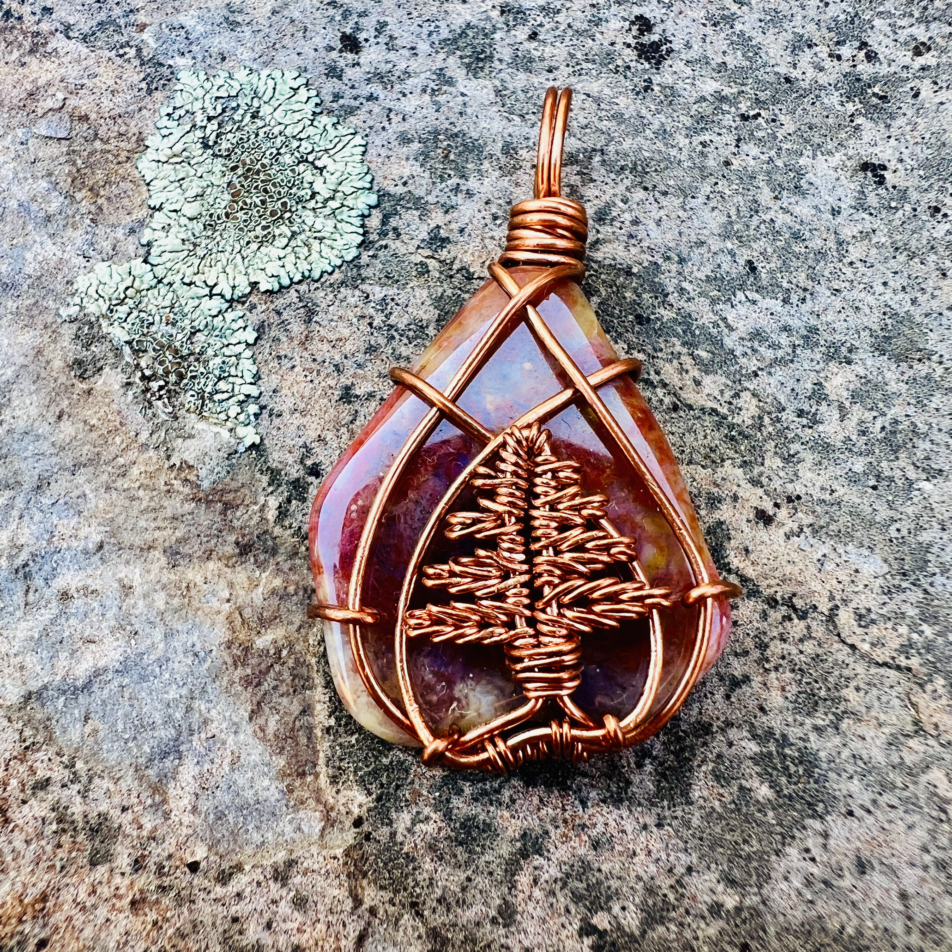 Handmade Wire-Wrapped Tree Pendant