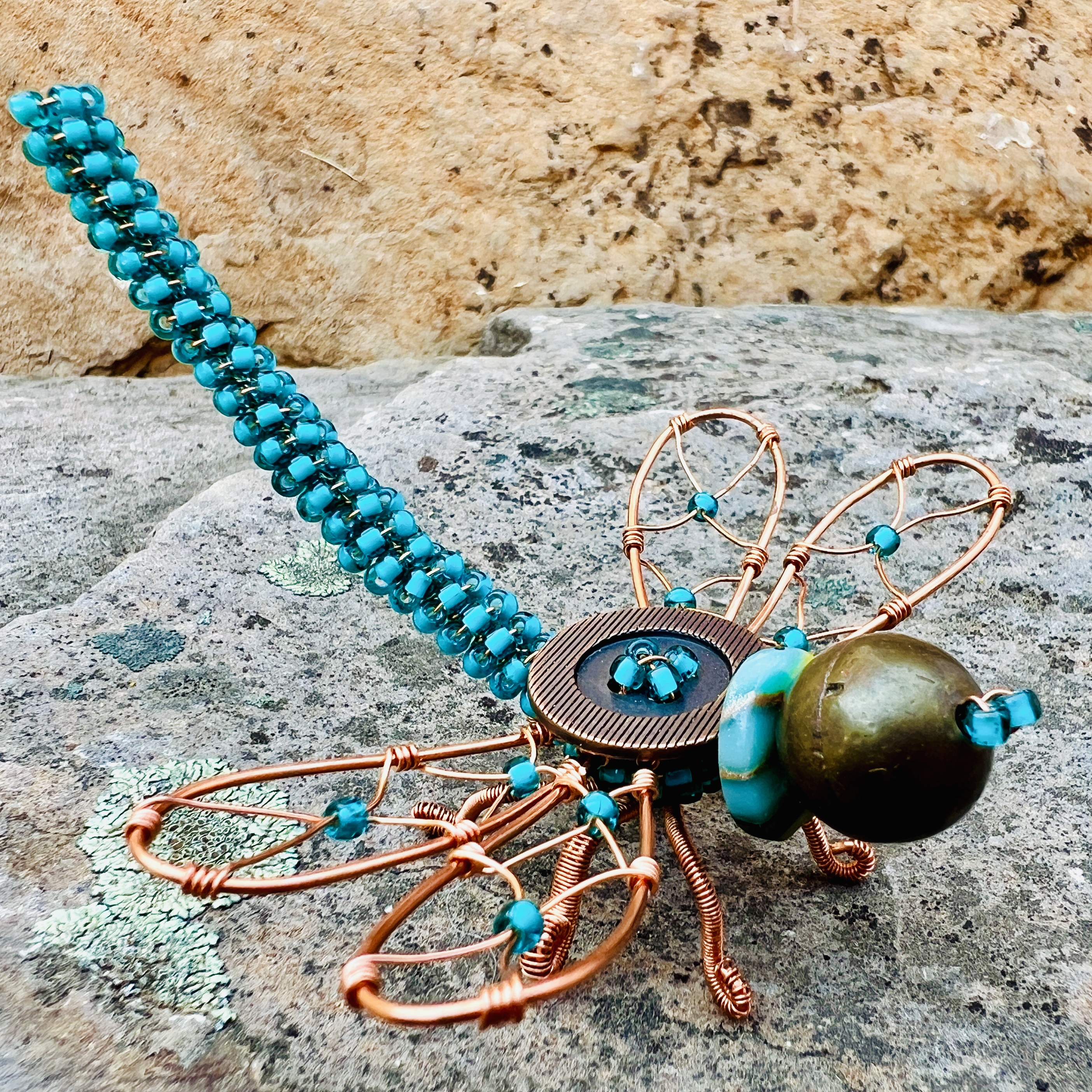 Handcrafted Beaded Dragonfly
