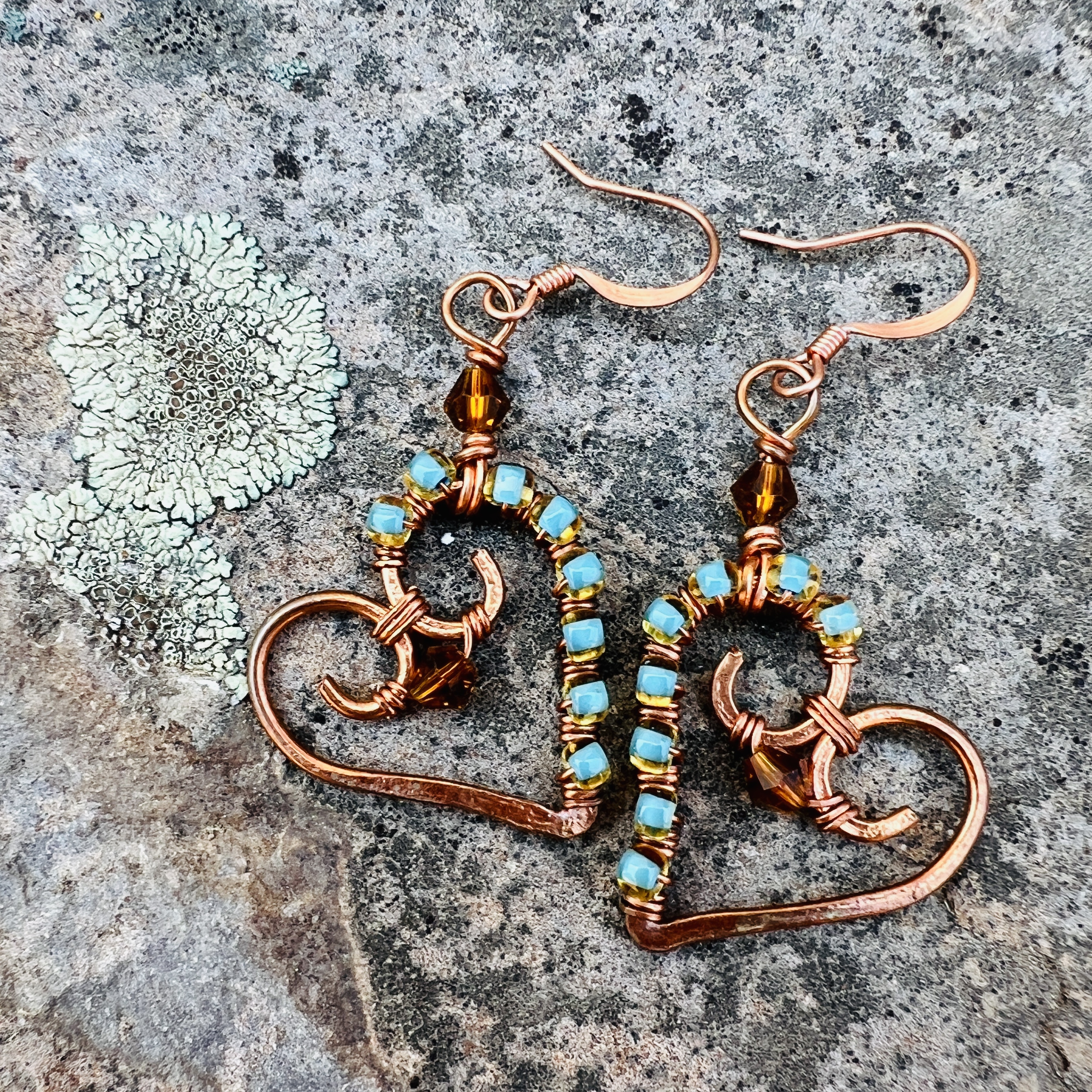 Handcrafted Wire Heart Earrings