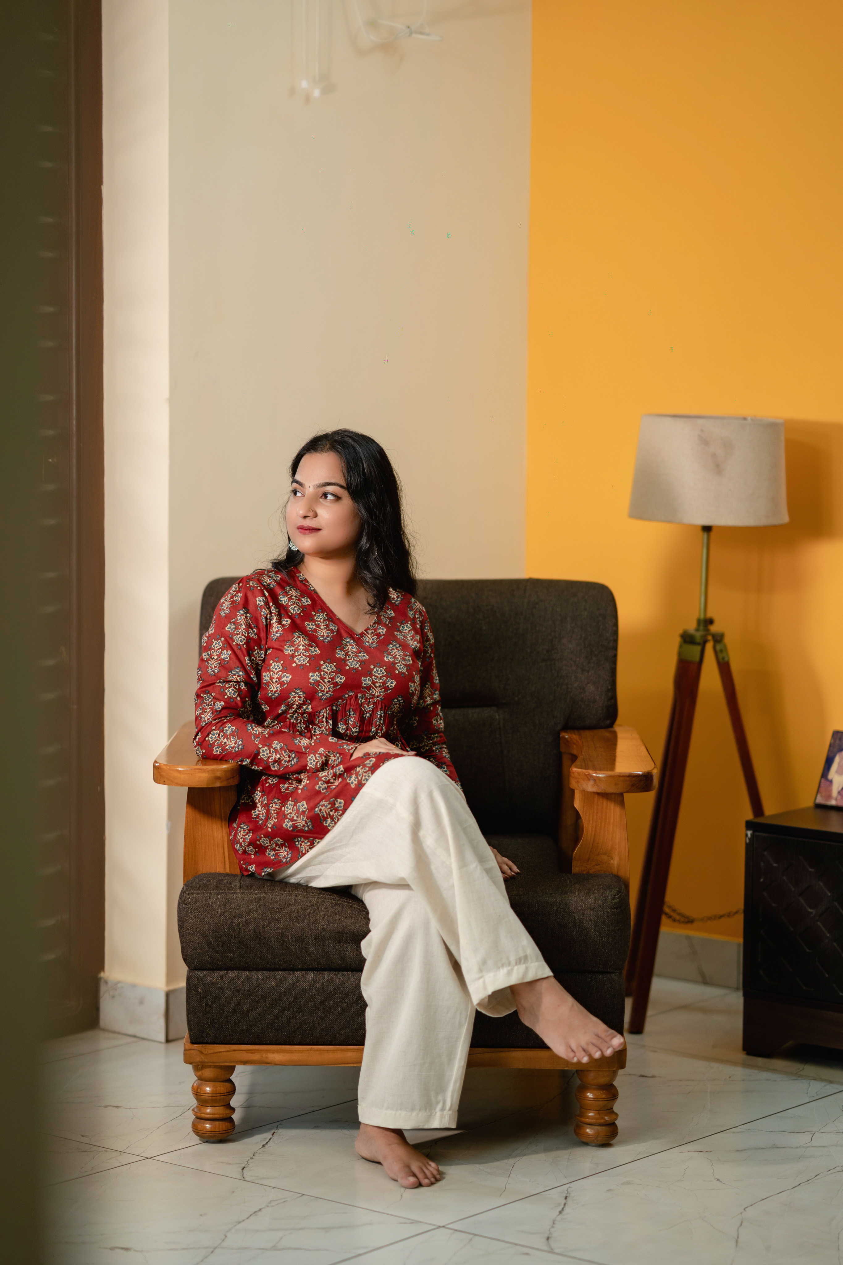 Co-ord Set – Alia-Cut Short Kurti & Khadi Pant