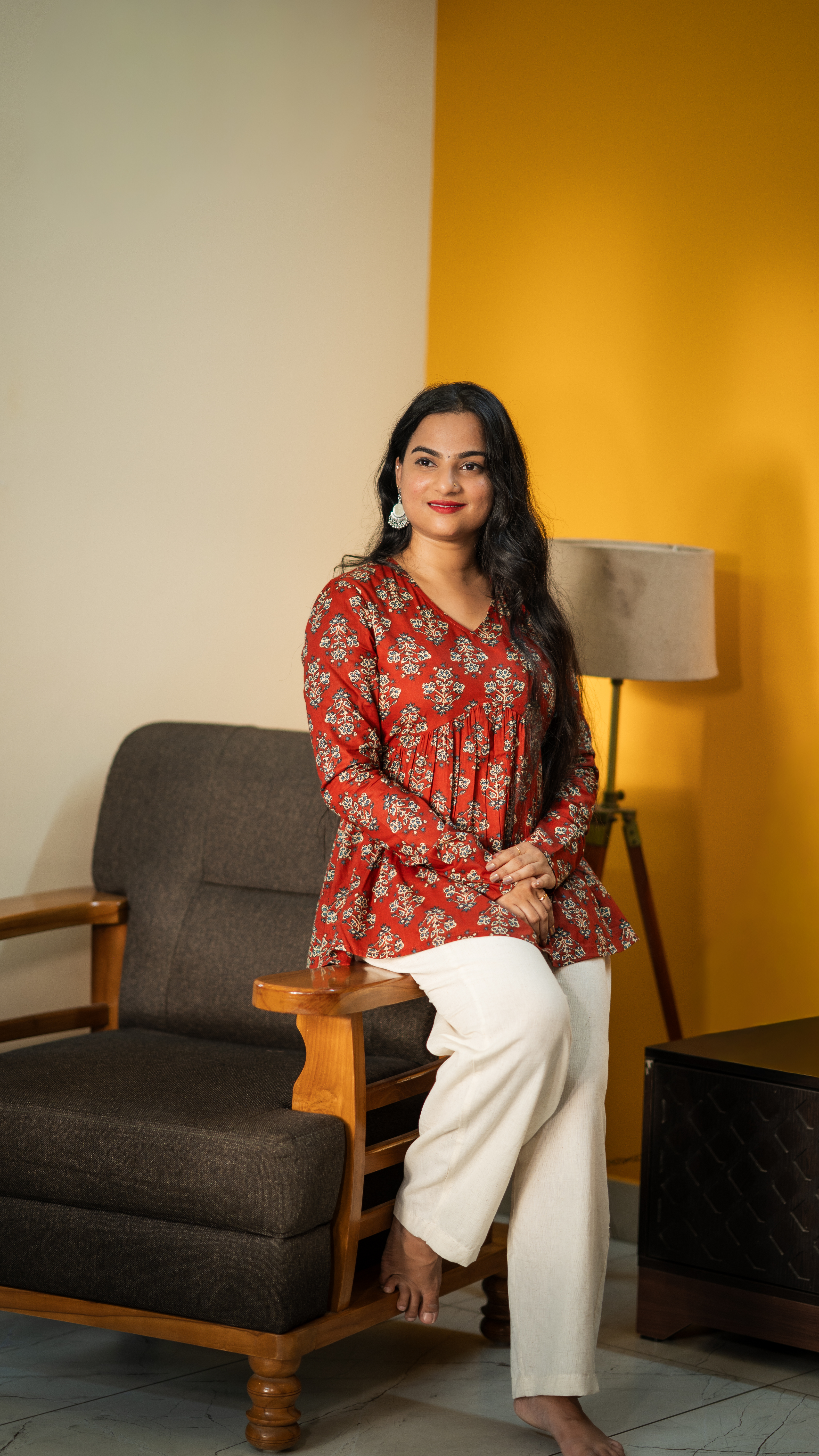 Co-ord Set – Alia-Cut Short Kurti & Khadi Pant