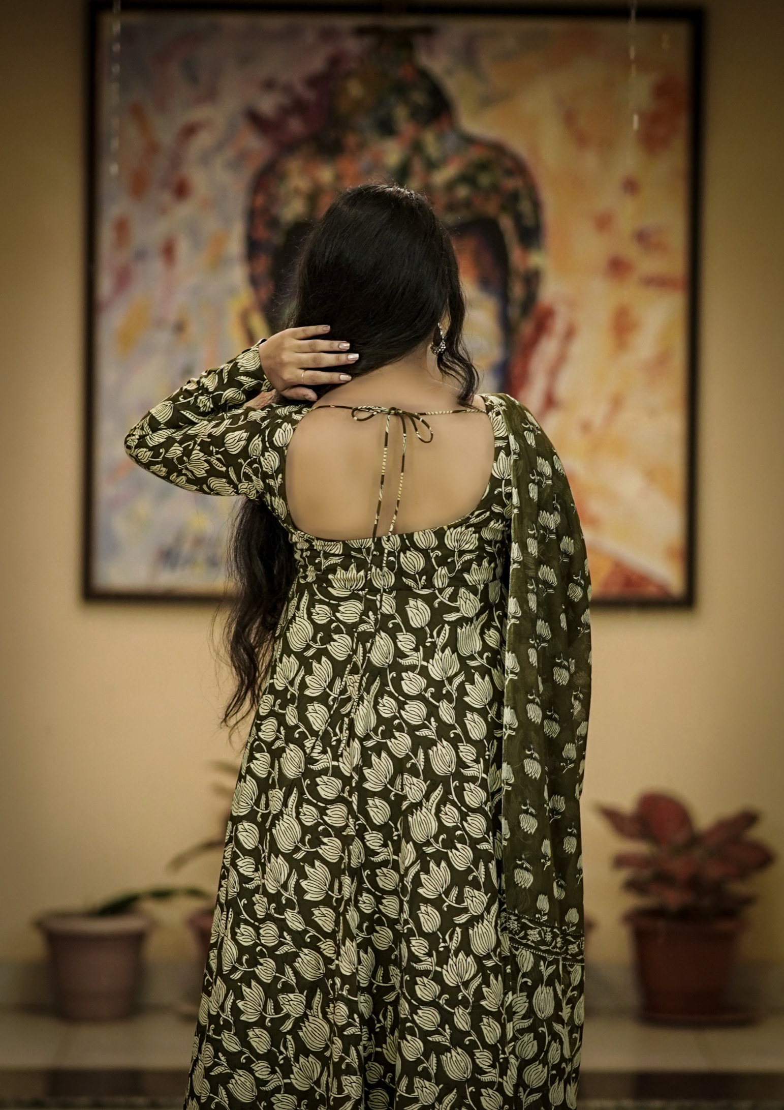 Salwar Set – Cotton Kurti with Handcrafted Dupatta