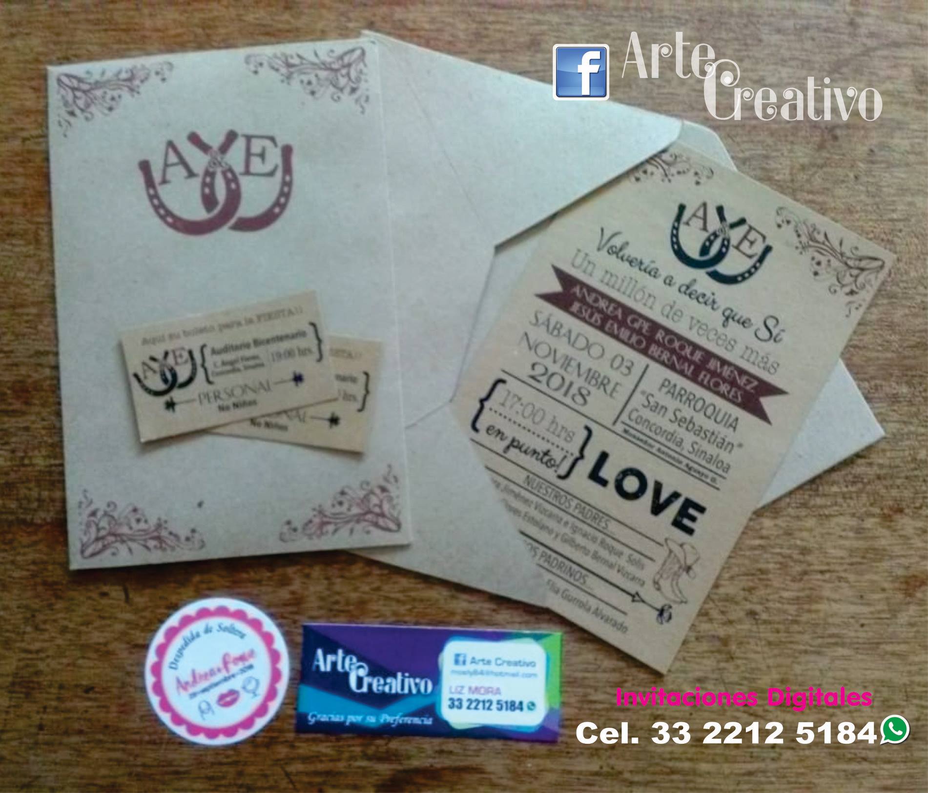 Set Invitacion de Boda Impresa (30 pzas.)