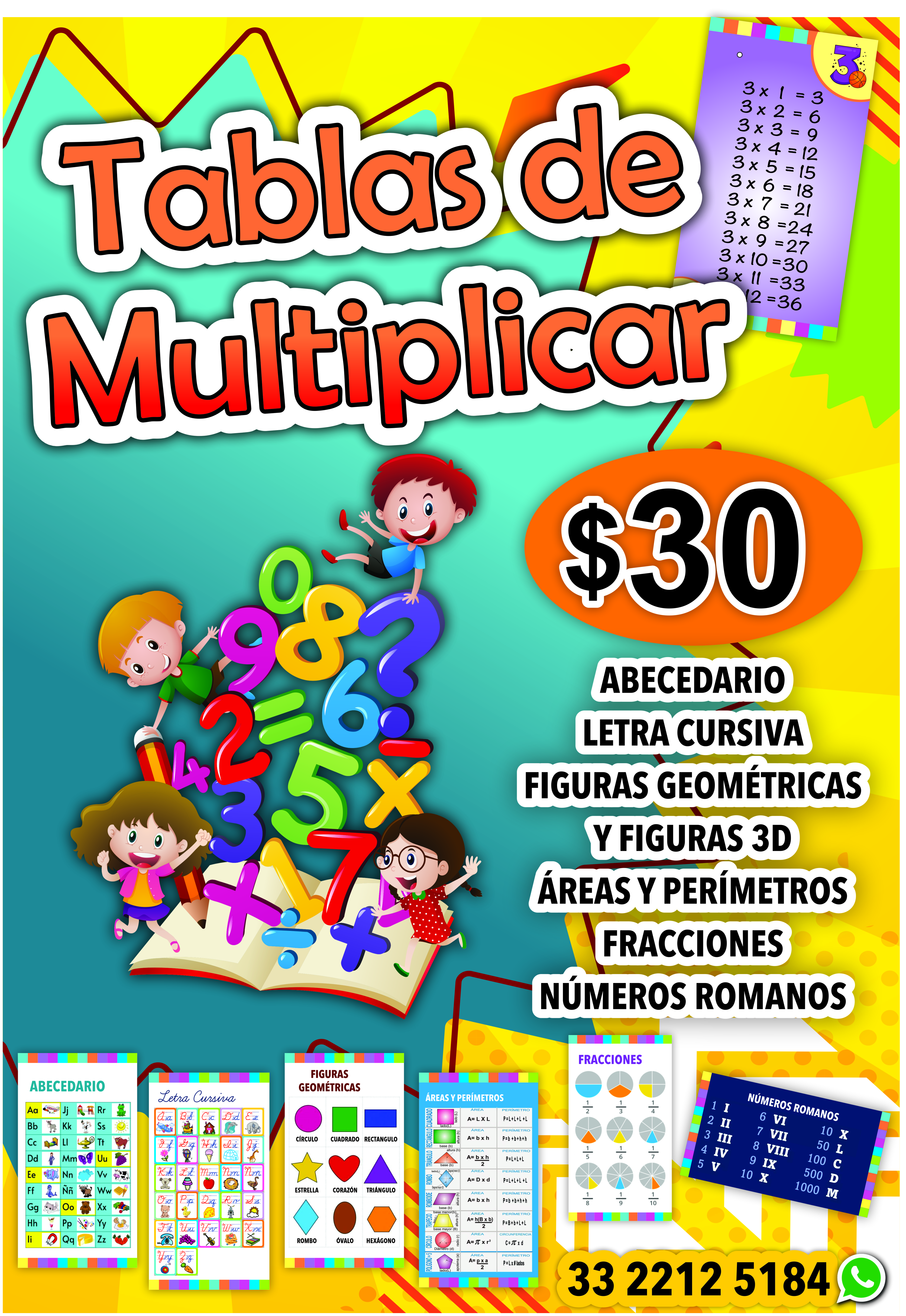Llavero Tablas de Multiplicar