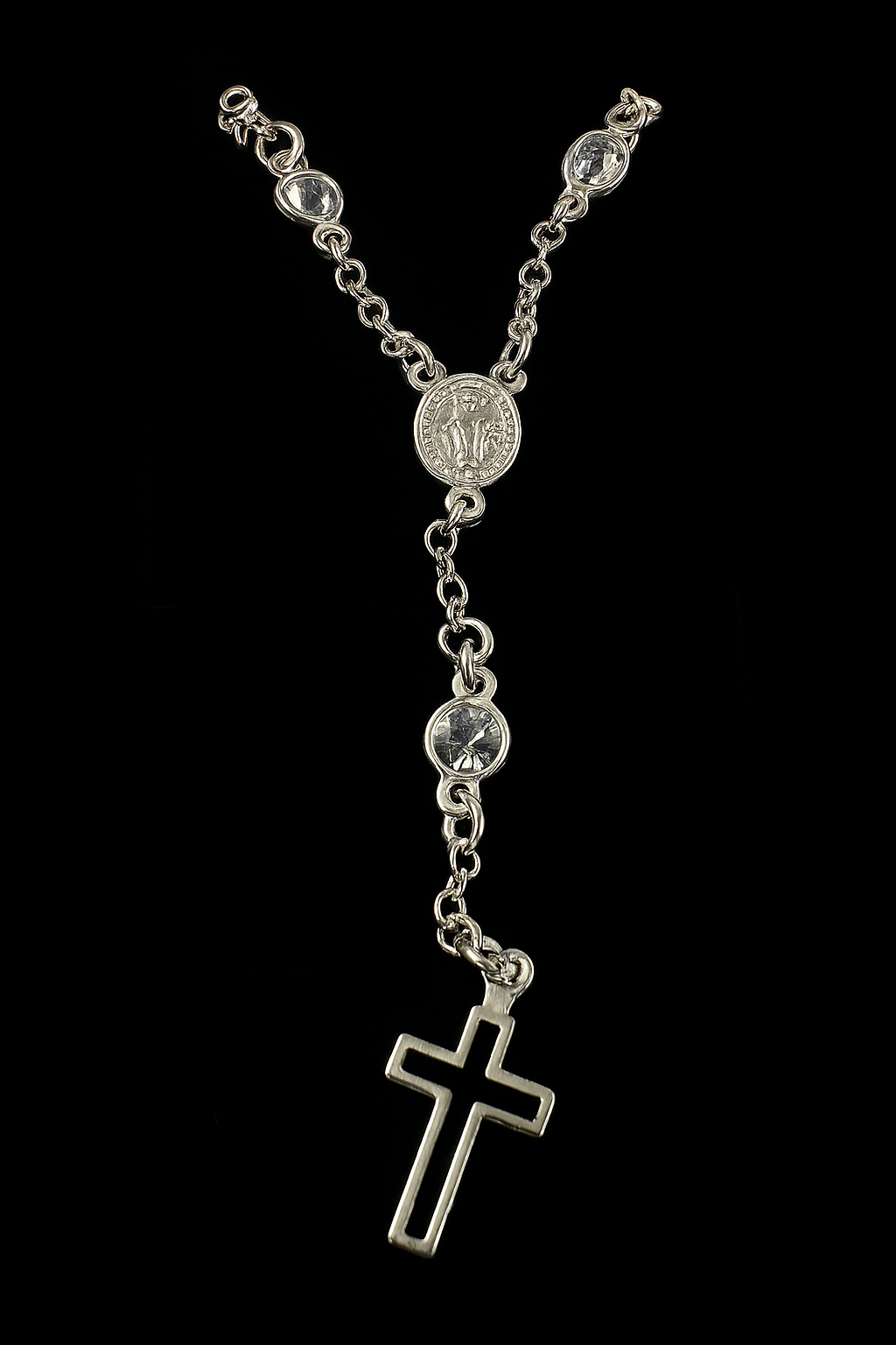 Terço com Zirconias | Prata 925