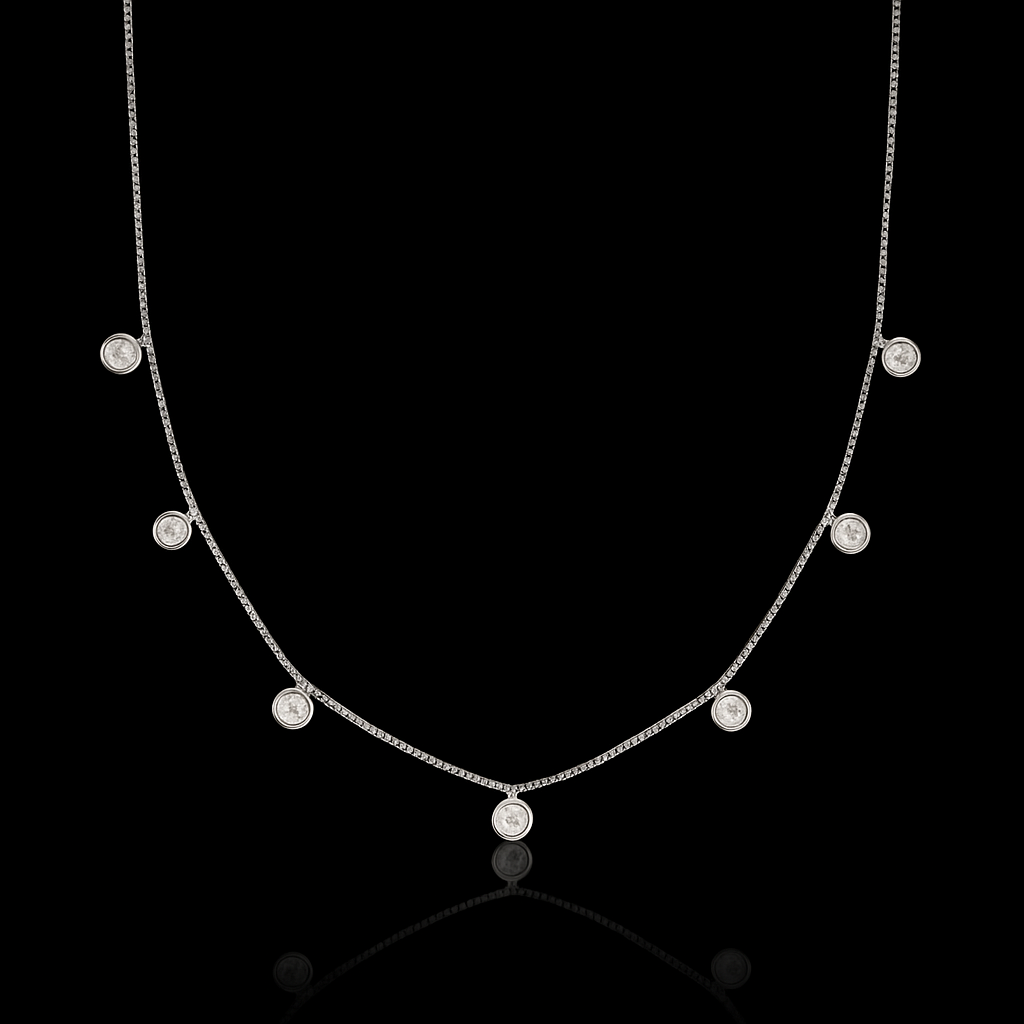 Colar Choker com Pontos de Luz