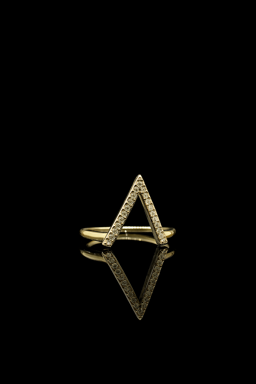 Anel Classic Celest em V Cravejado