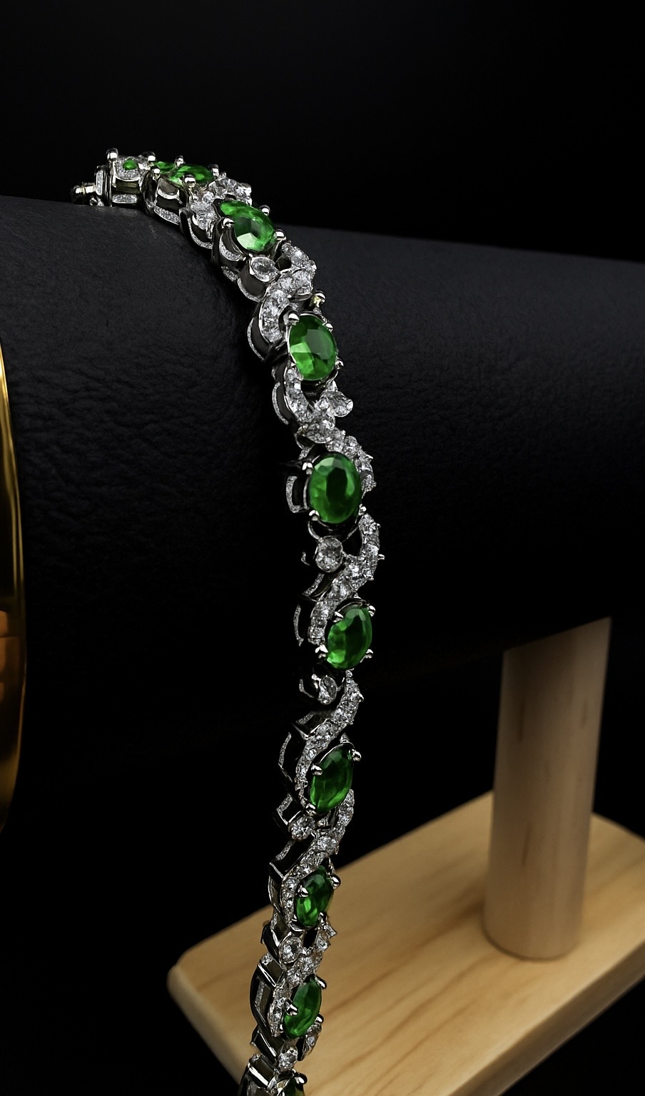 Pulseira Forest Celest com Zircônia Esmeralda