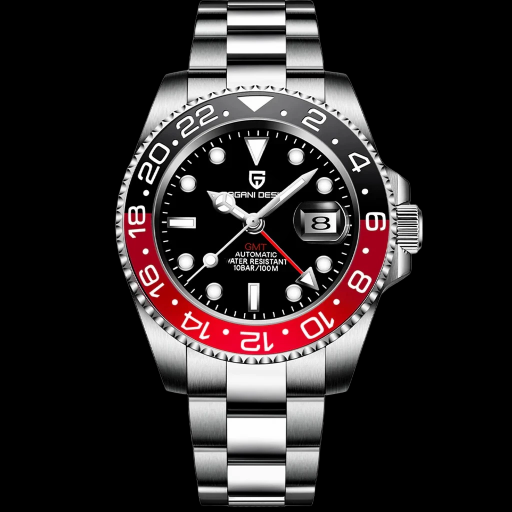 Relógio Crown Signet Pantheon Black & Red | PAGANI DESIGN