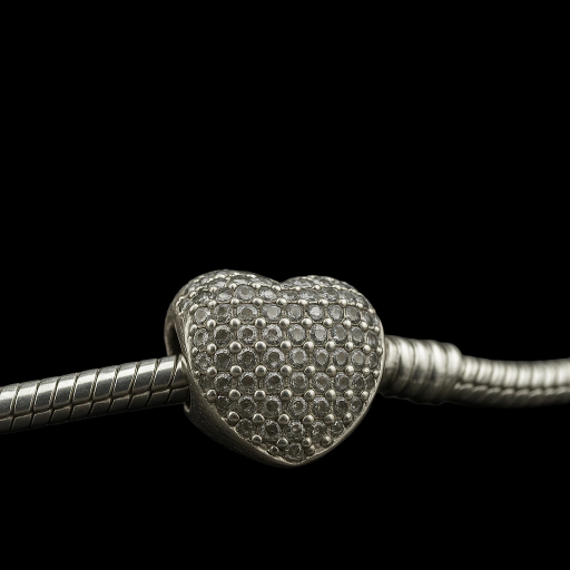 Pulseira Coração Cravejado Inspiração Pandora | Prata 925