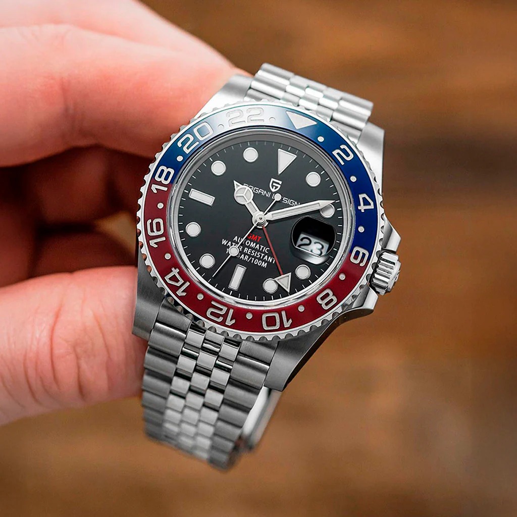 Relógio Crown Signet Pantheon Blue & Red | PAGANI DESIGN