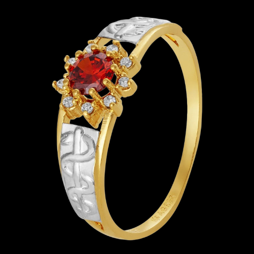 Anel de Formatura de Prata Revestida com Ouro 18K