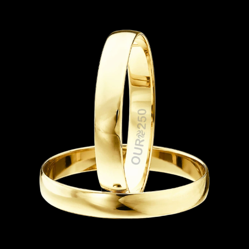 Aliança de Ouro Miami 250K Liga Ourum Italiana 3mm