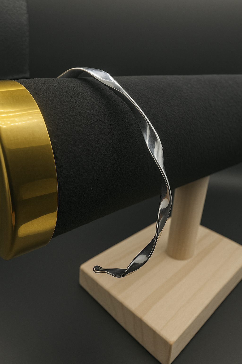 Bracelete de Prata Torcido