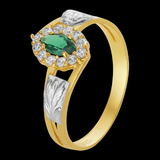 Anel de Formatura de Prata Revestida com Ouro 18K