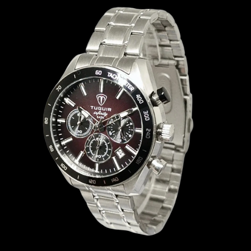 Relógio Cronógrafo Aço Infinity Analógico 23-2231 Prata e Preto | TUGUIR