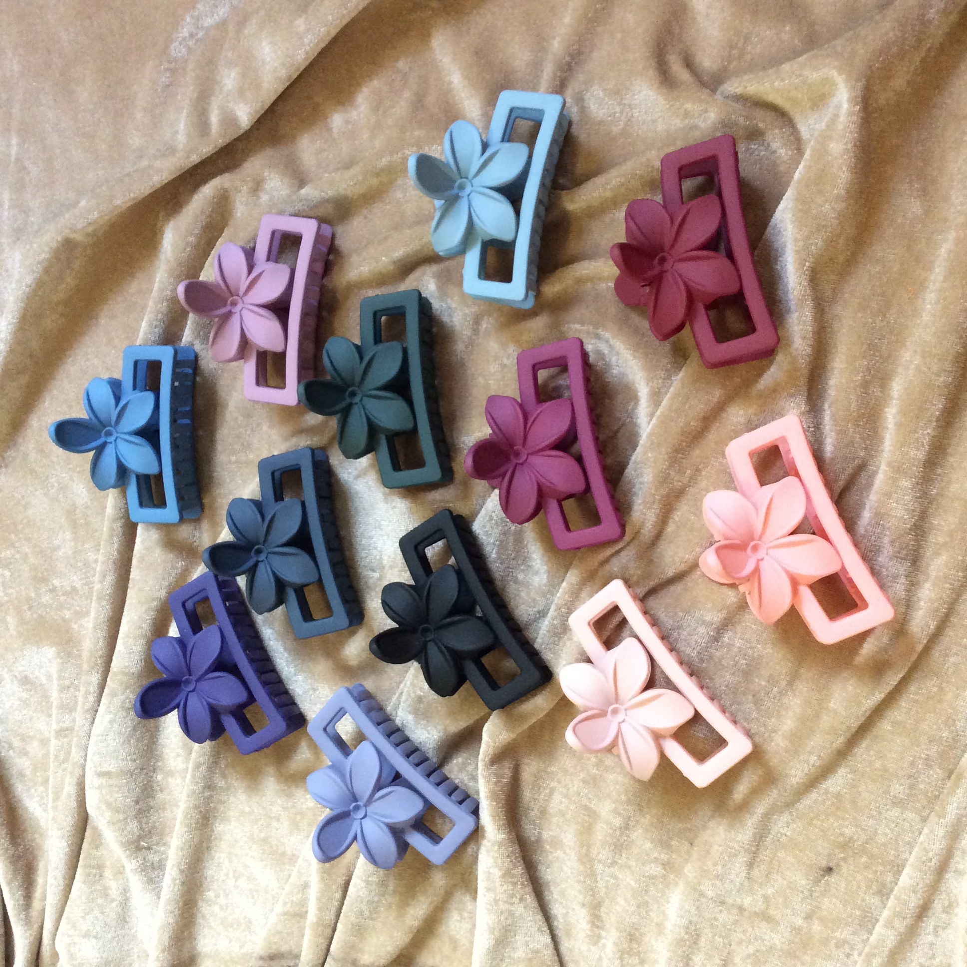 Flower Hair Claw Clips