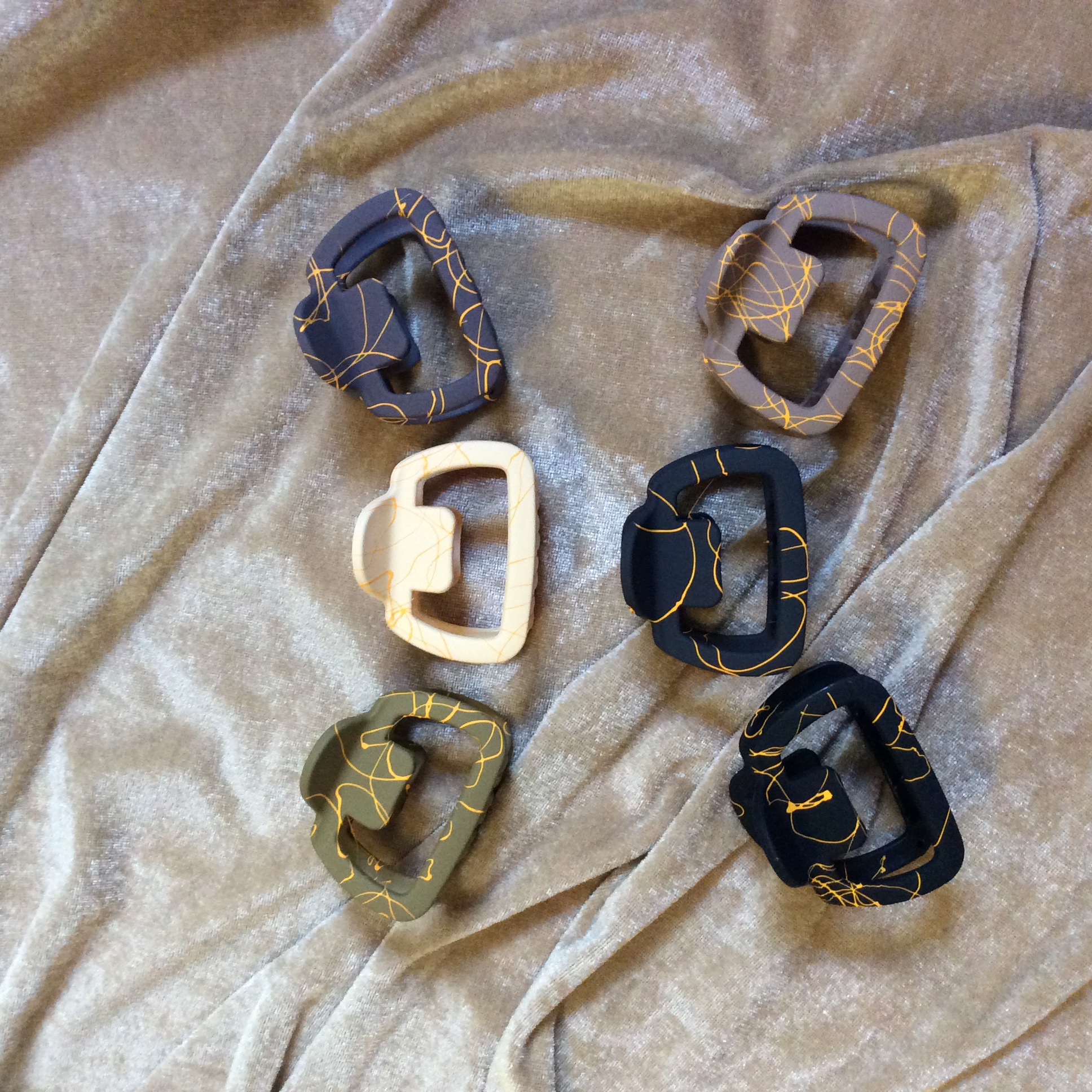 Geometric Hair Claw Clips