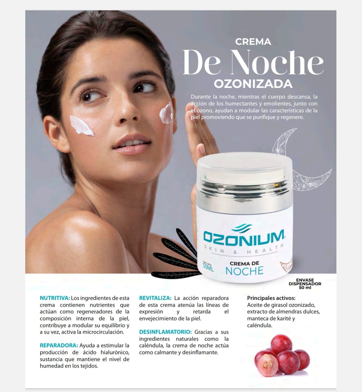 Crema de noche ozonizada
