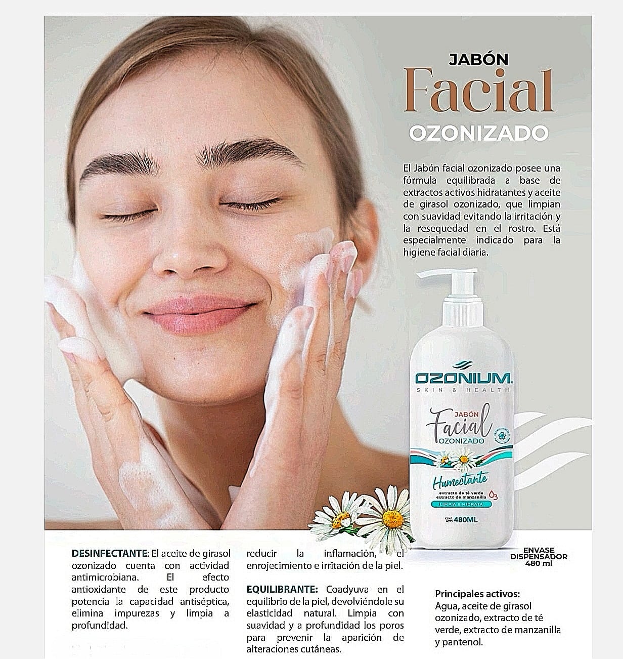 Jabón facial ozonizado