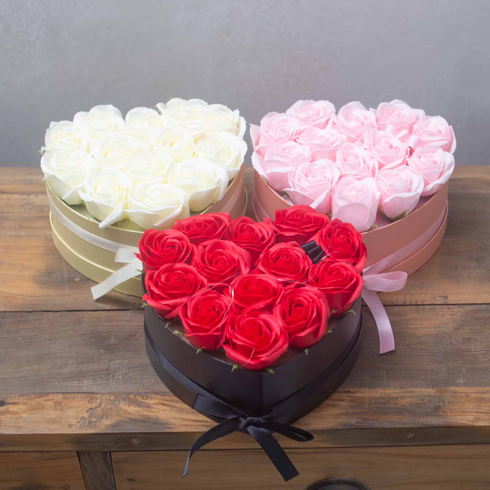 Soap Flower Gift Bouquet - Heart