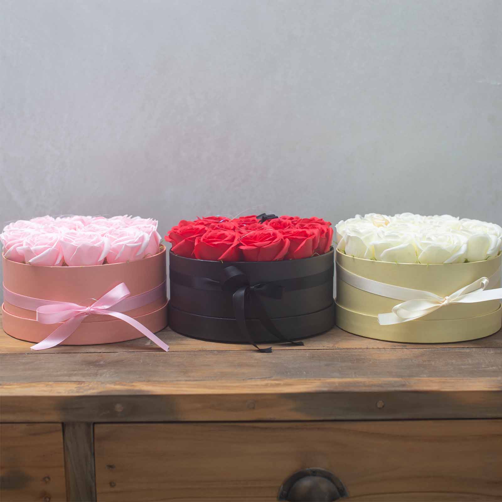 Soap Flower Gift Bouquet - Round