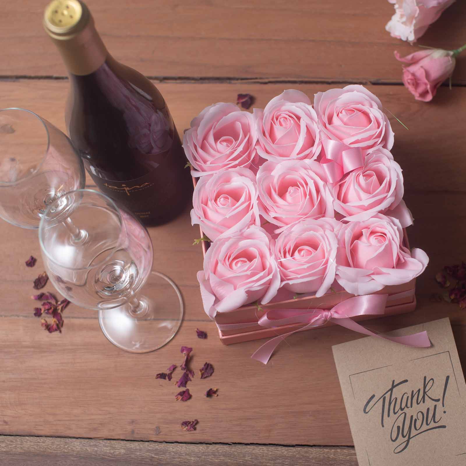 Soap Flower Gift Bouquet - Square