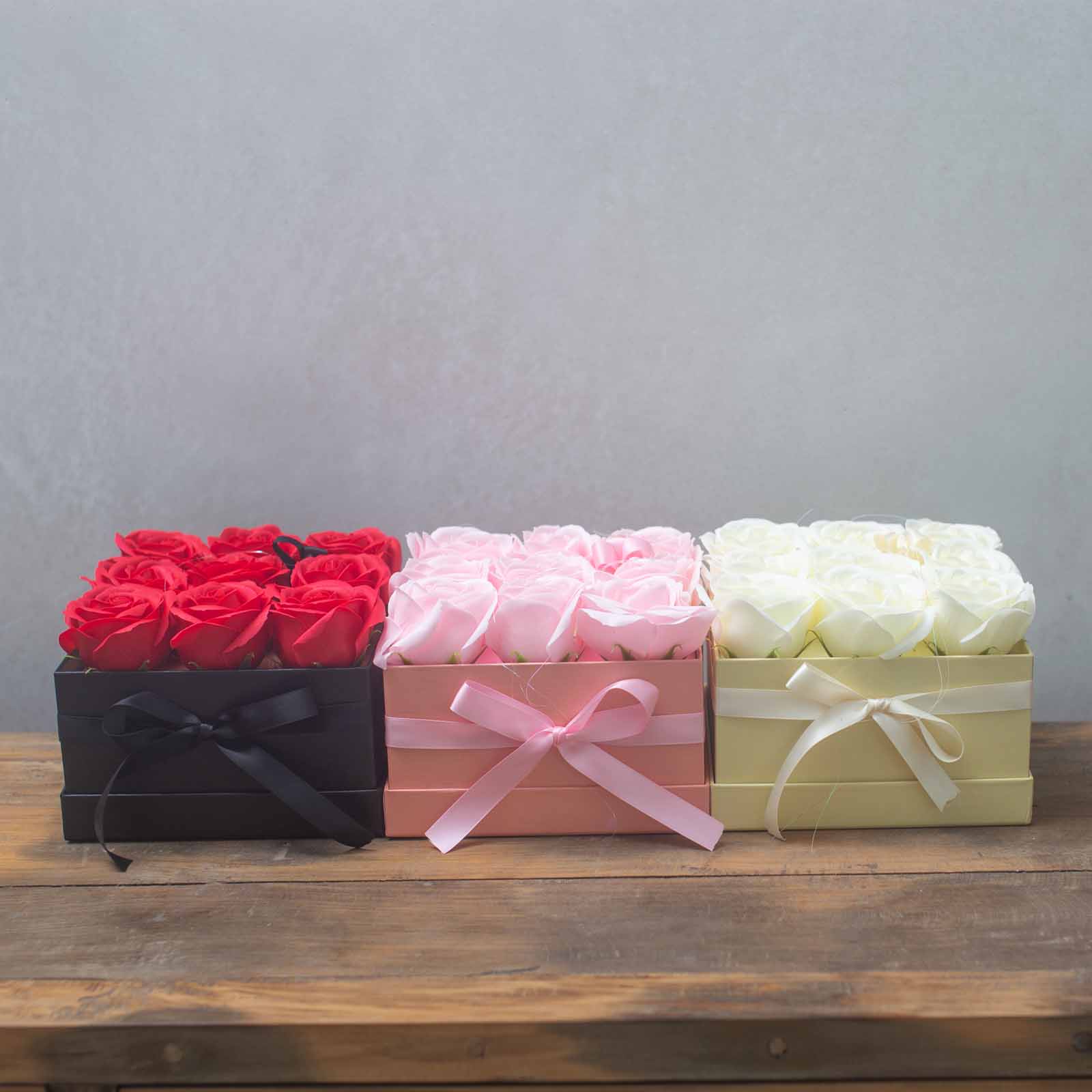 Soap Flower Gift Bouquet - Square