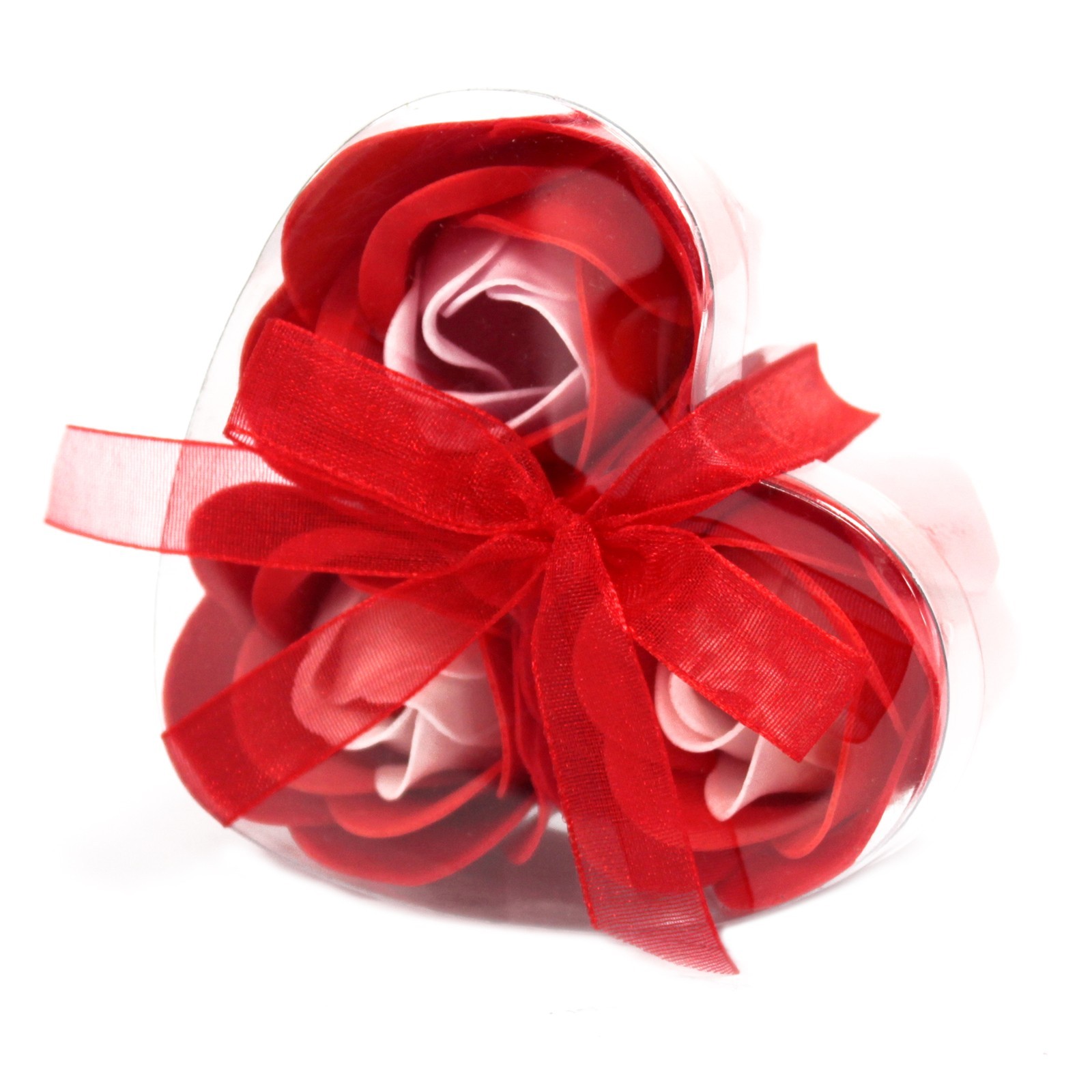 Set of 3 Soap Flower Heart Box
