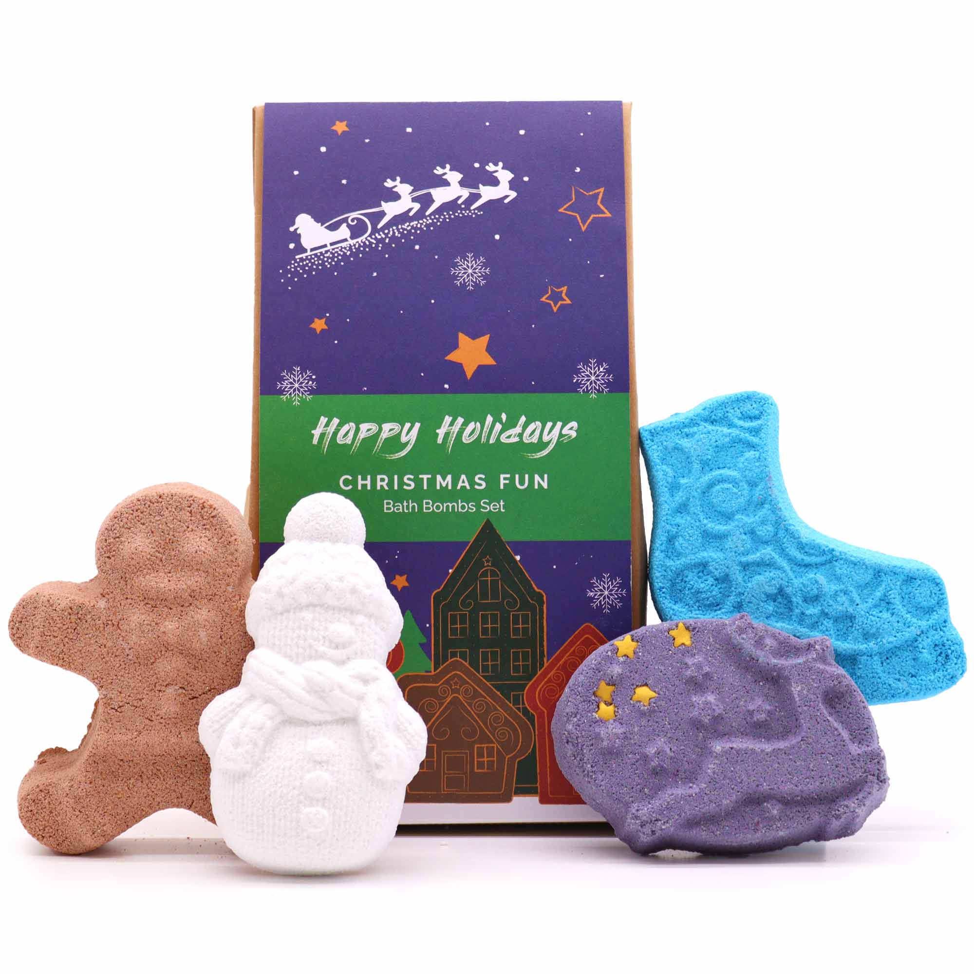 Gingerbread Town Christmas Bath Bomb Gift Pack
