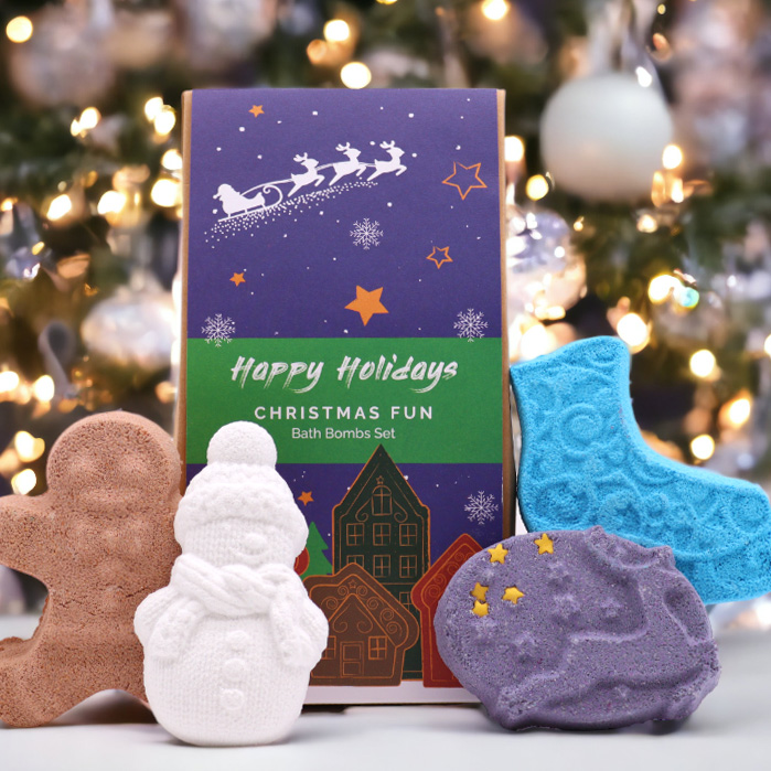 Gingerbread Town Christmas Bath Bomb Gift Pack