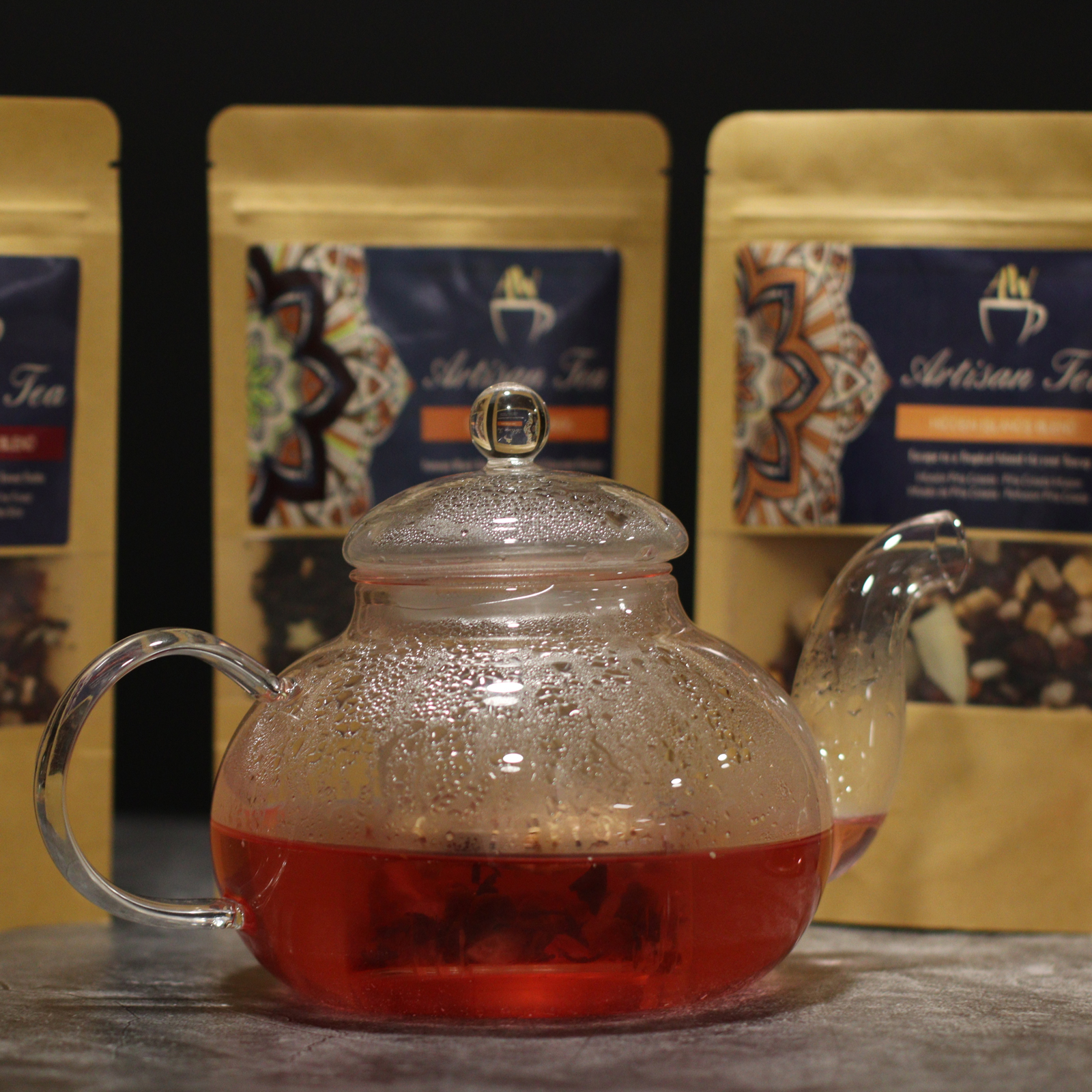 Glass Infuser Teapot - Round Pearl
