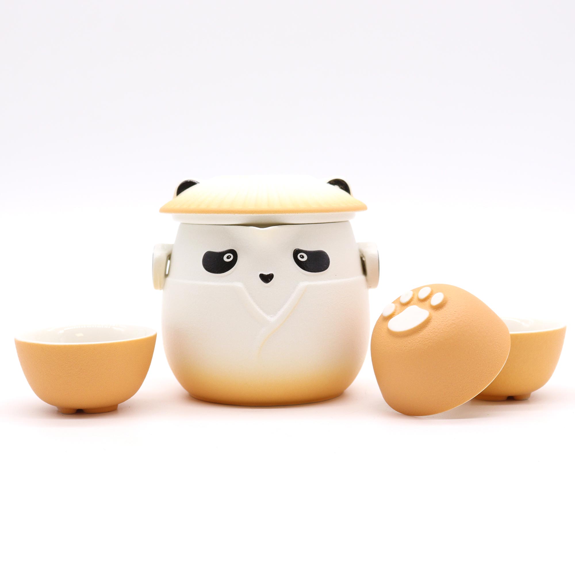 Panda Teapot Set & Three Cups