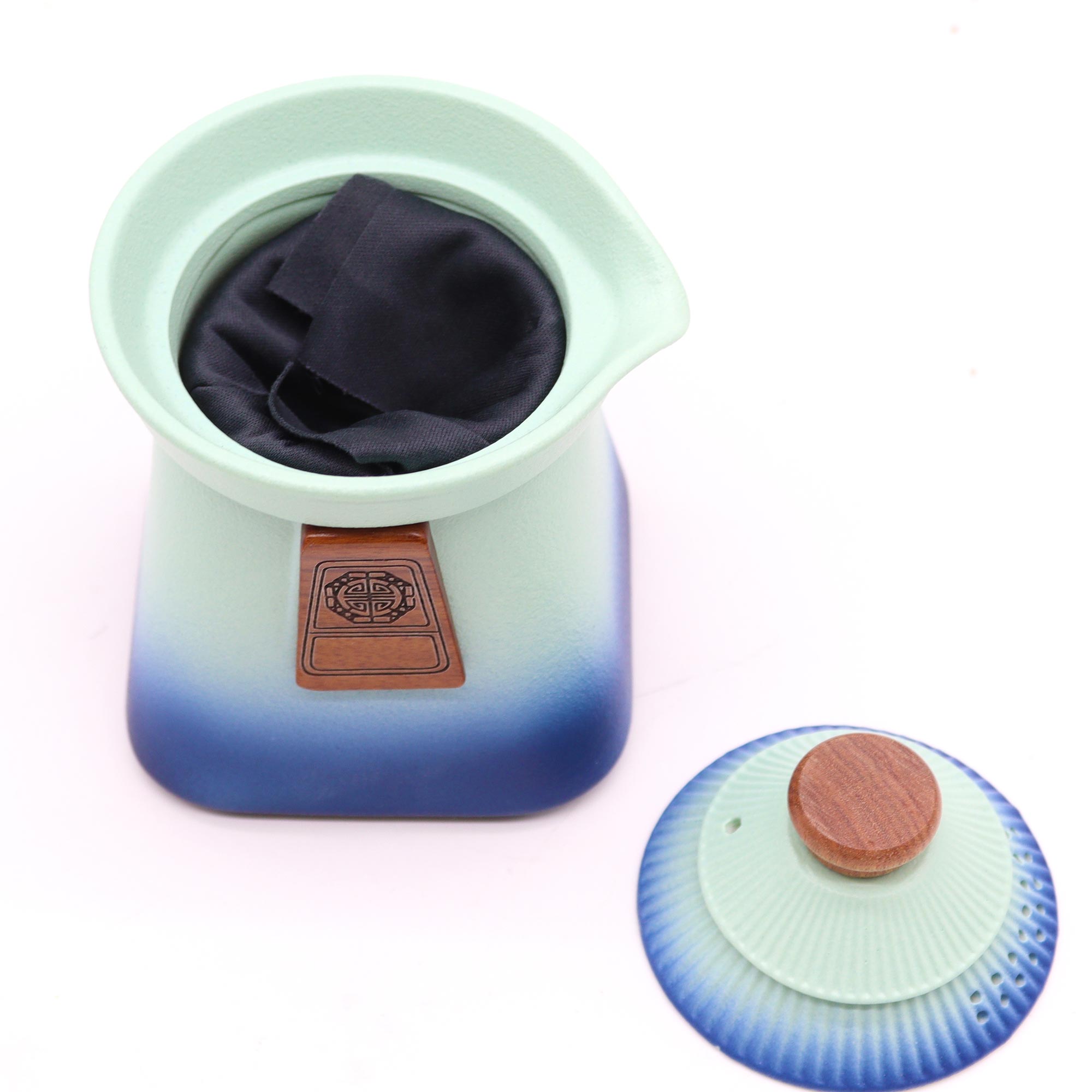 Temple Teapot Set & Three Cups