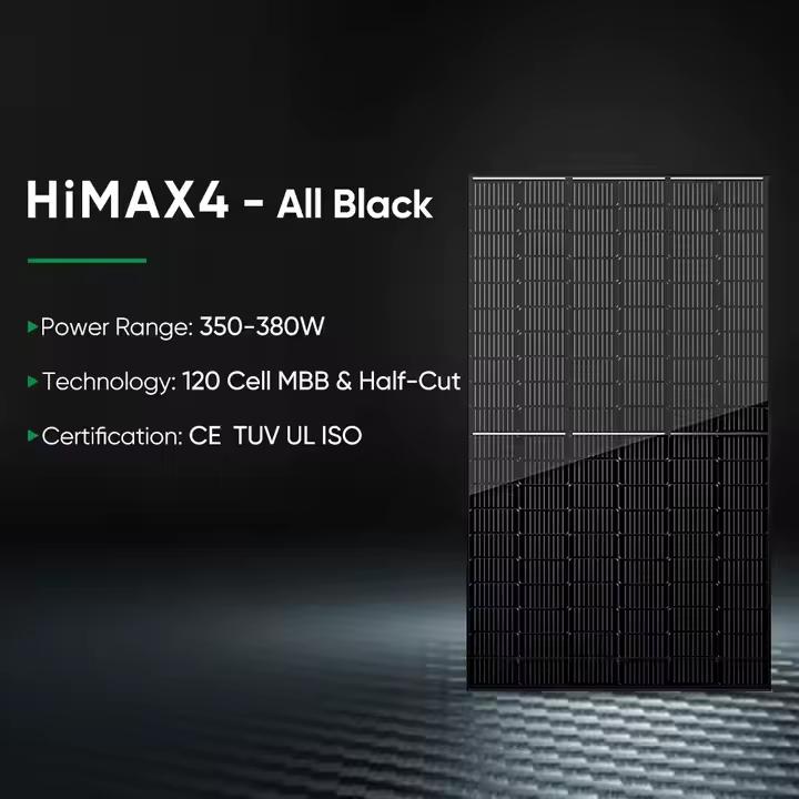 HiMAX4 Solar Panel - All Black