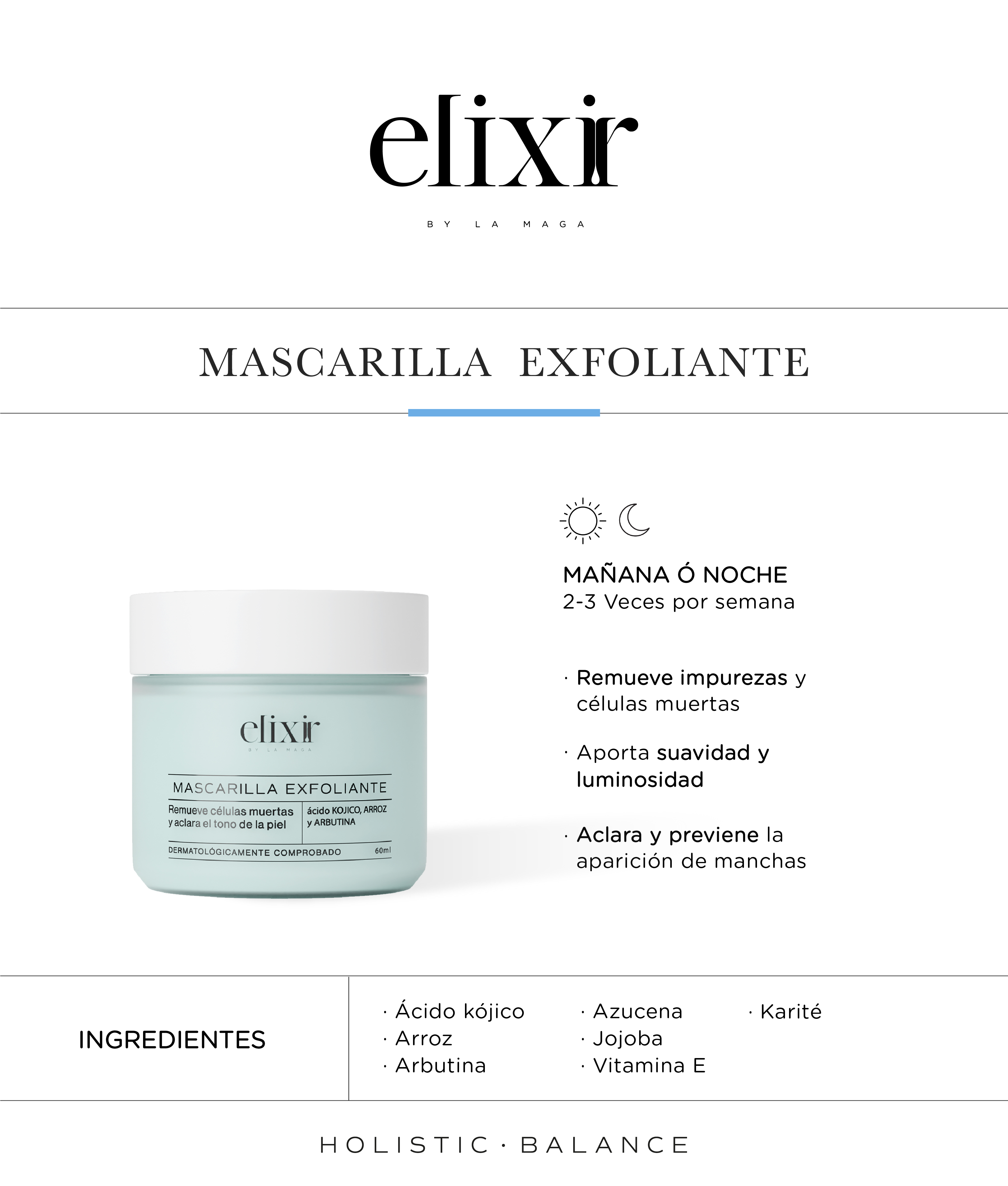 Mascarilla exfoliante 60ml - Elixir