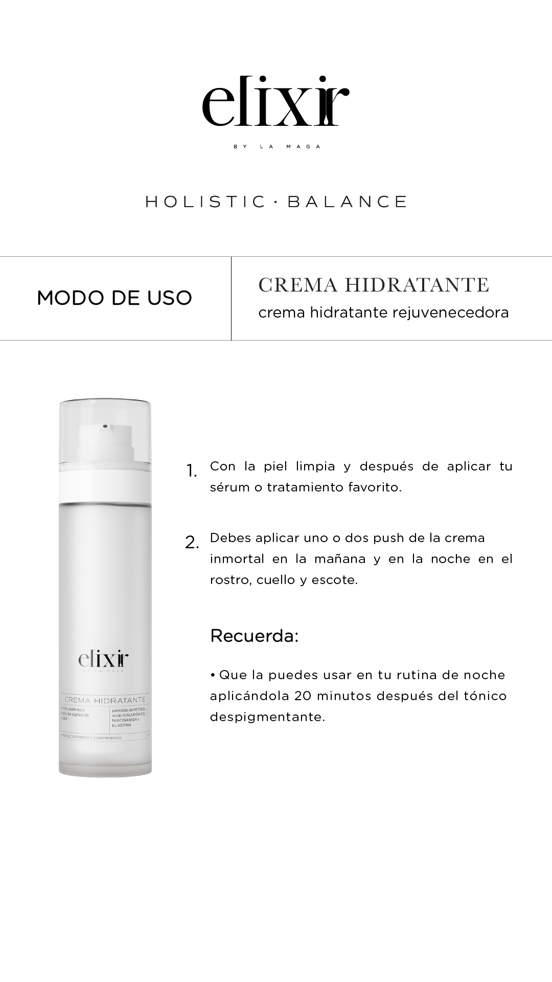 Crema Hidratante 50ml - Elixir