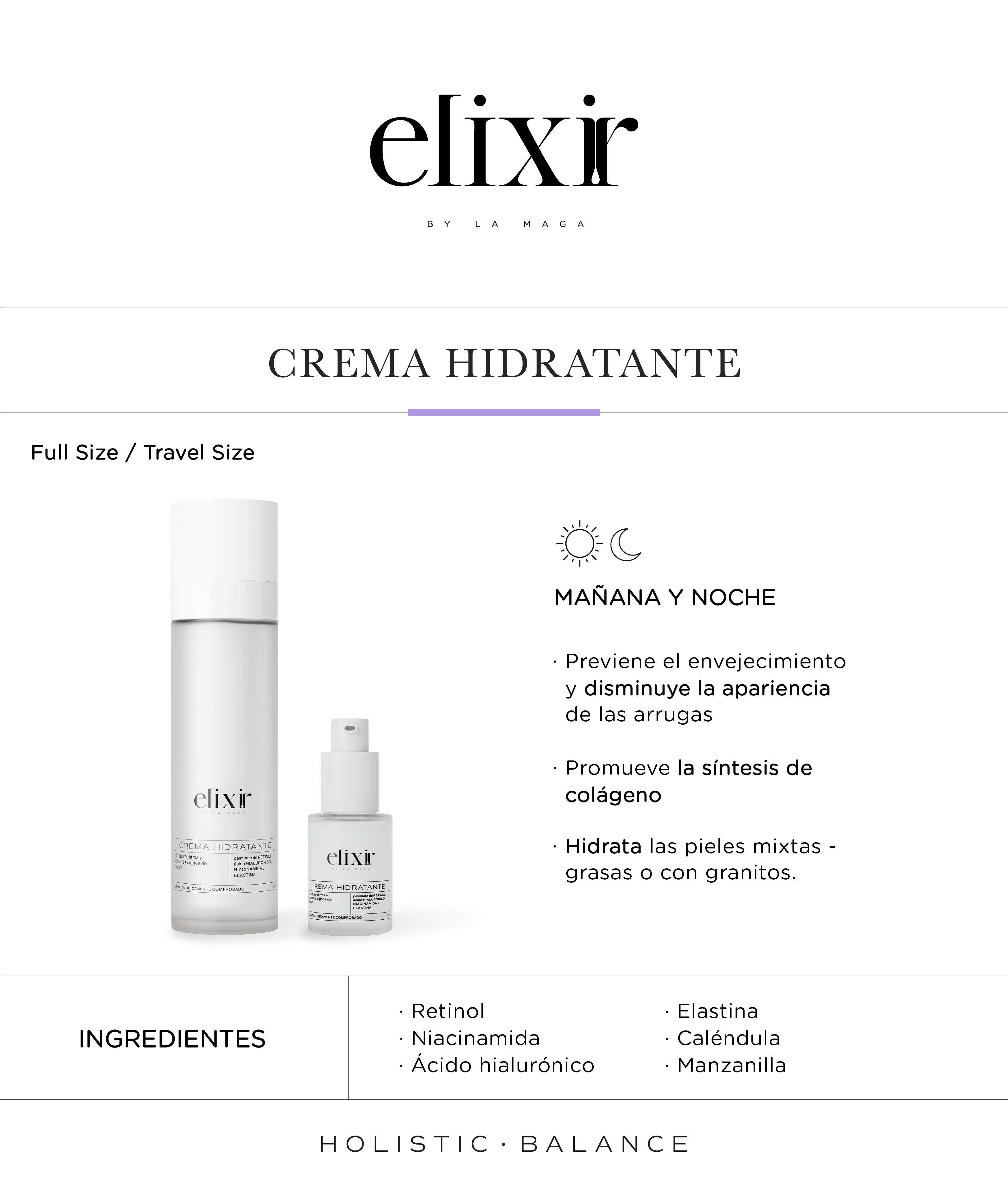 Crema Hidratante 50ml - Elixir